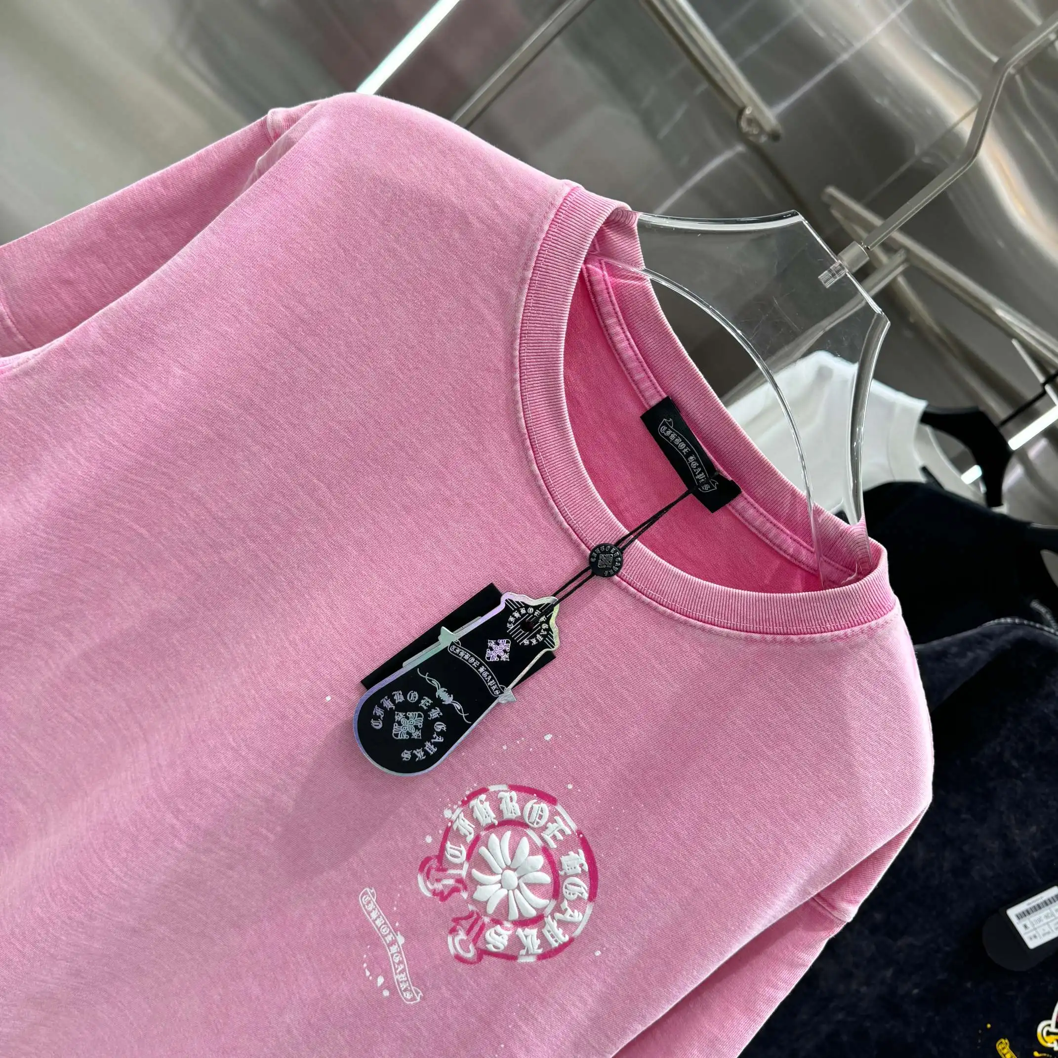 Chrome Hearts Acid-Wash Puff Print T-Shirt D18014227 — view 4