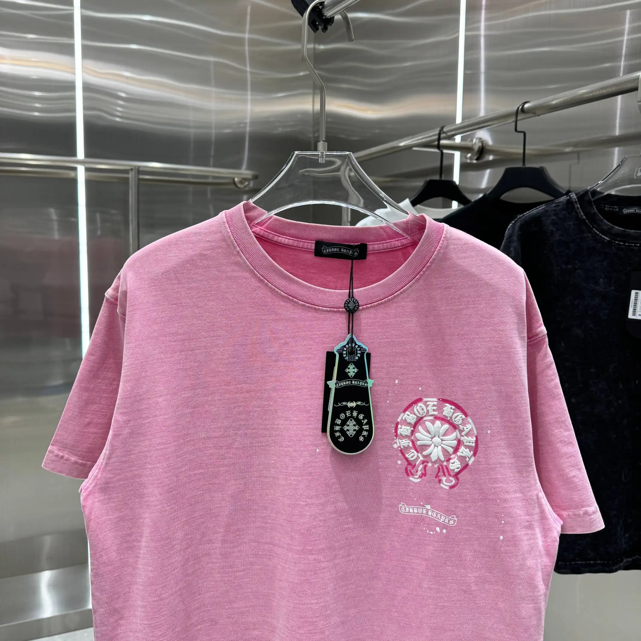 Chrome Hearts Acid-Wash Puff Print T-Shirt D18014227 — view 6