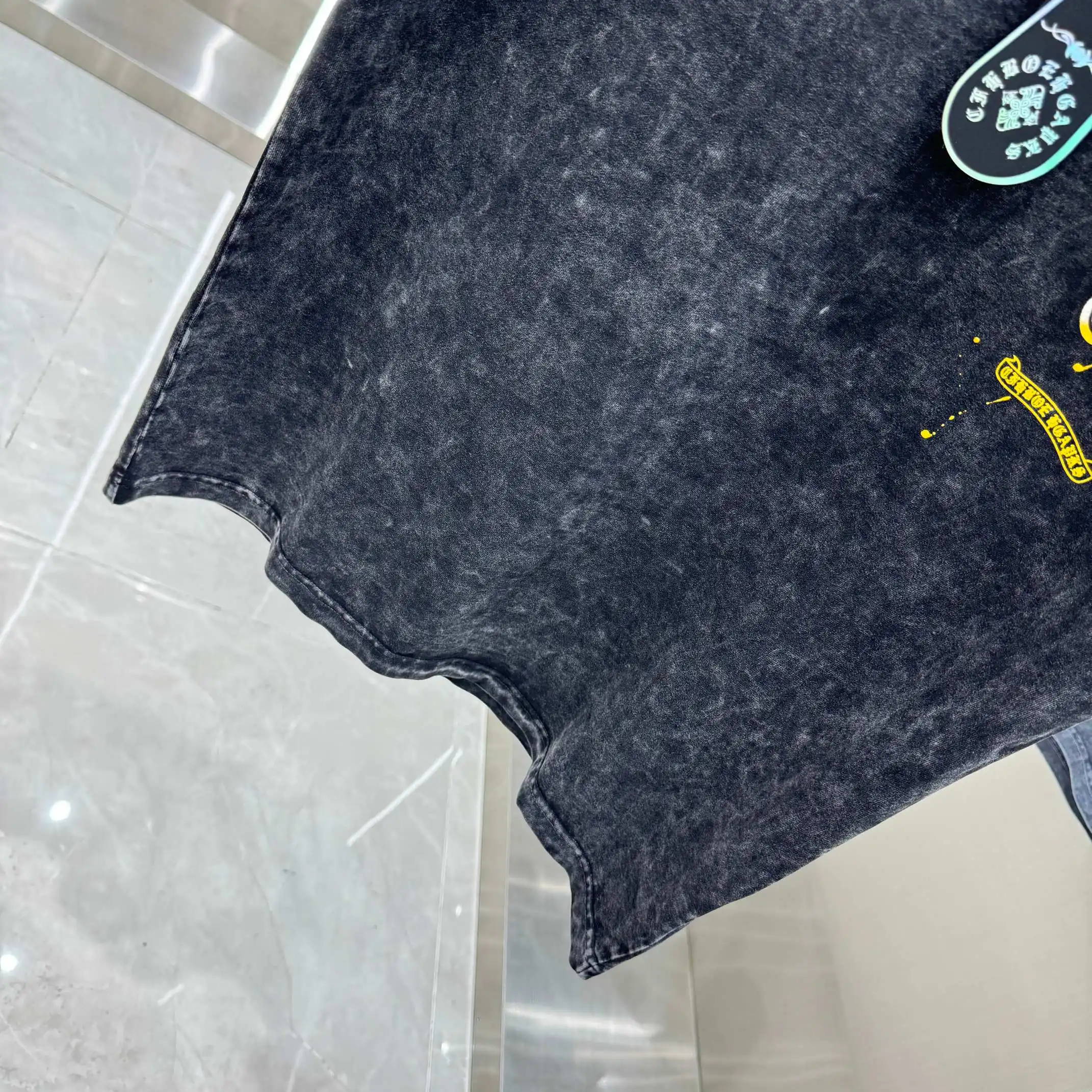 Acid-Wash Puff Print Logo T-Shirt D18014226 — view 9