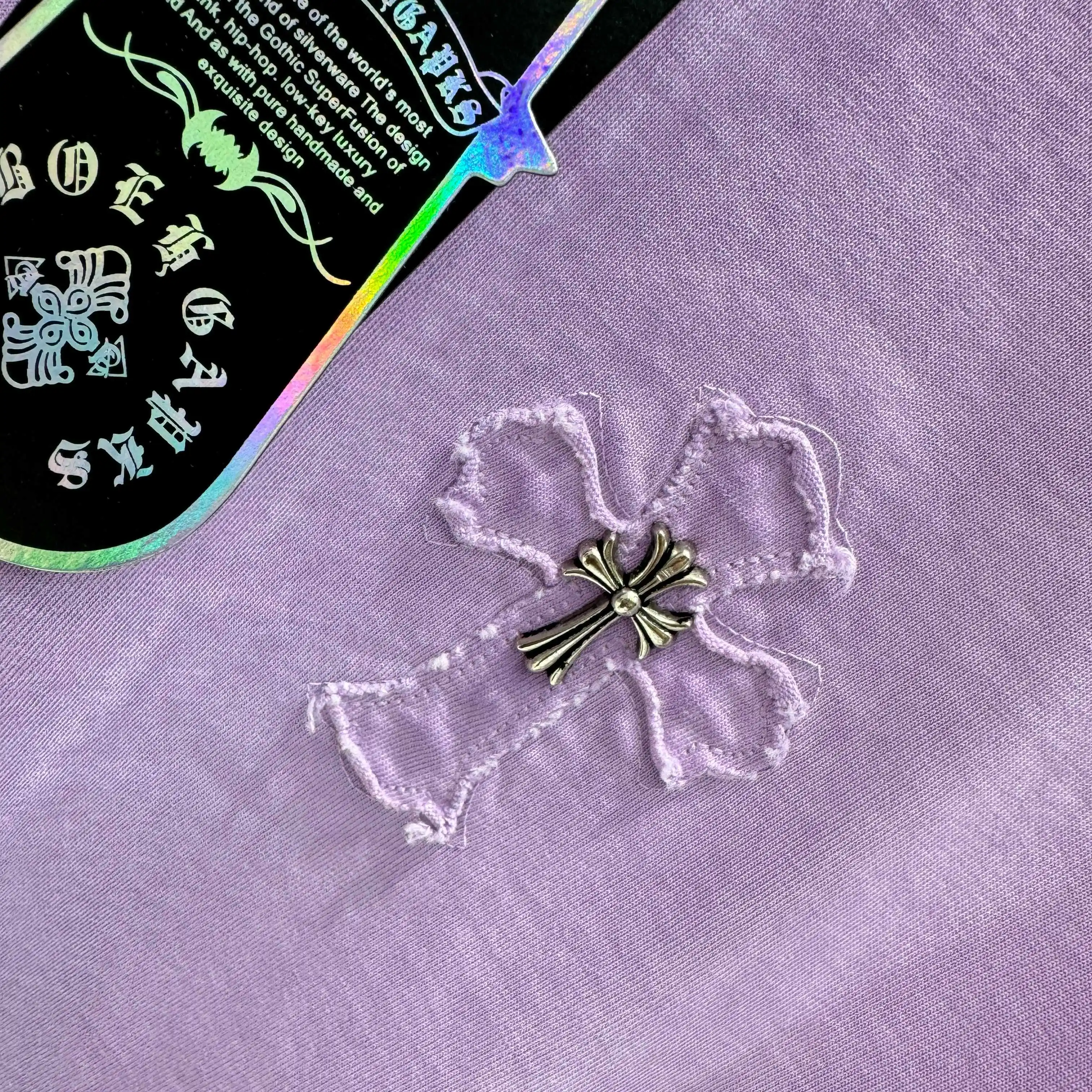 Embroidered Patch Acid-Wash T-Shirt D18014239 — view 8