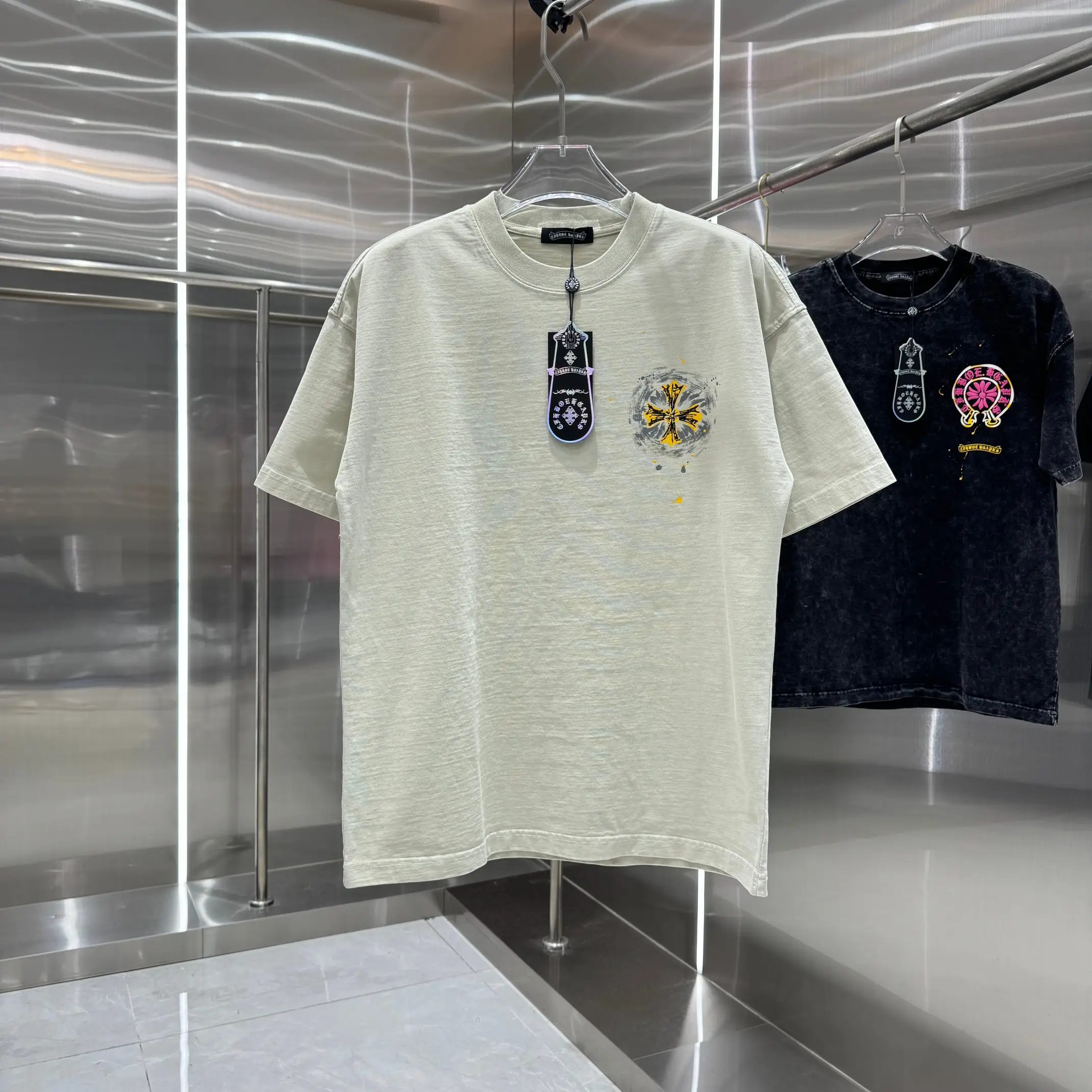 Logo Print Washed Cotton T-Shirt D18014319