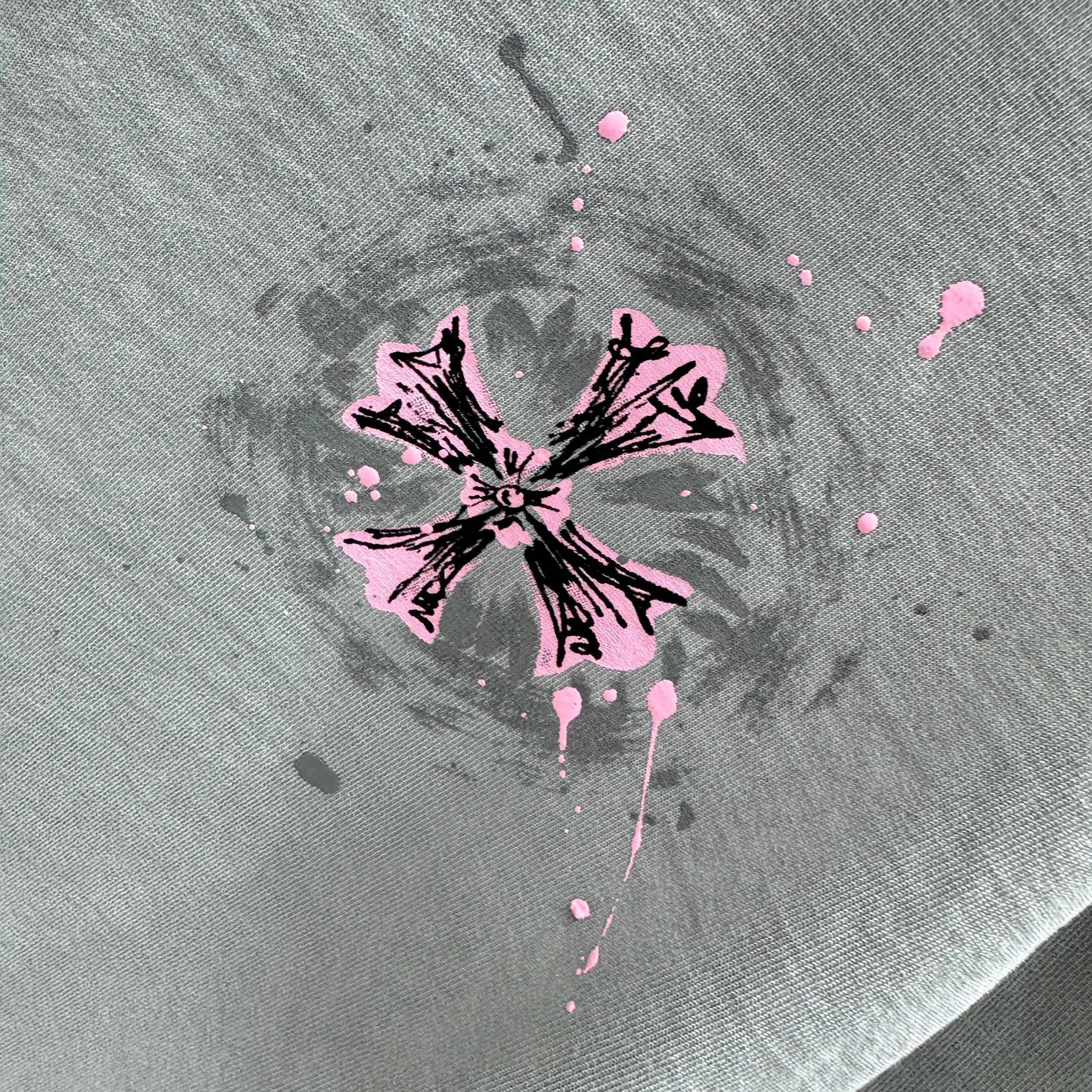 Logo Print Acid-Wash Cotton T-Shirt D18014320 — view 8