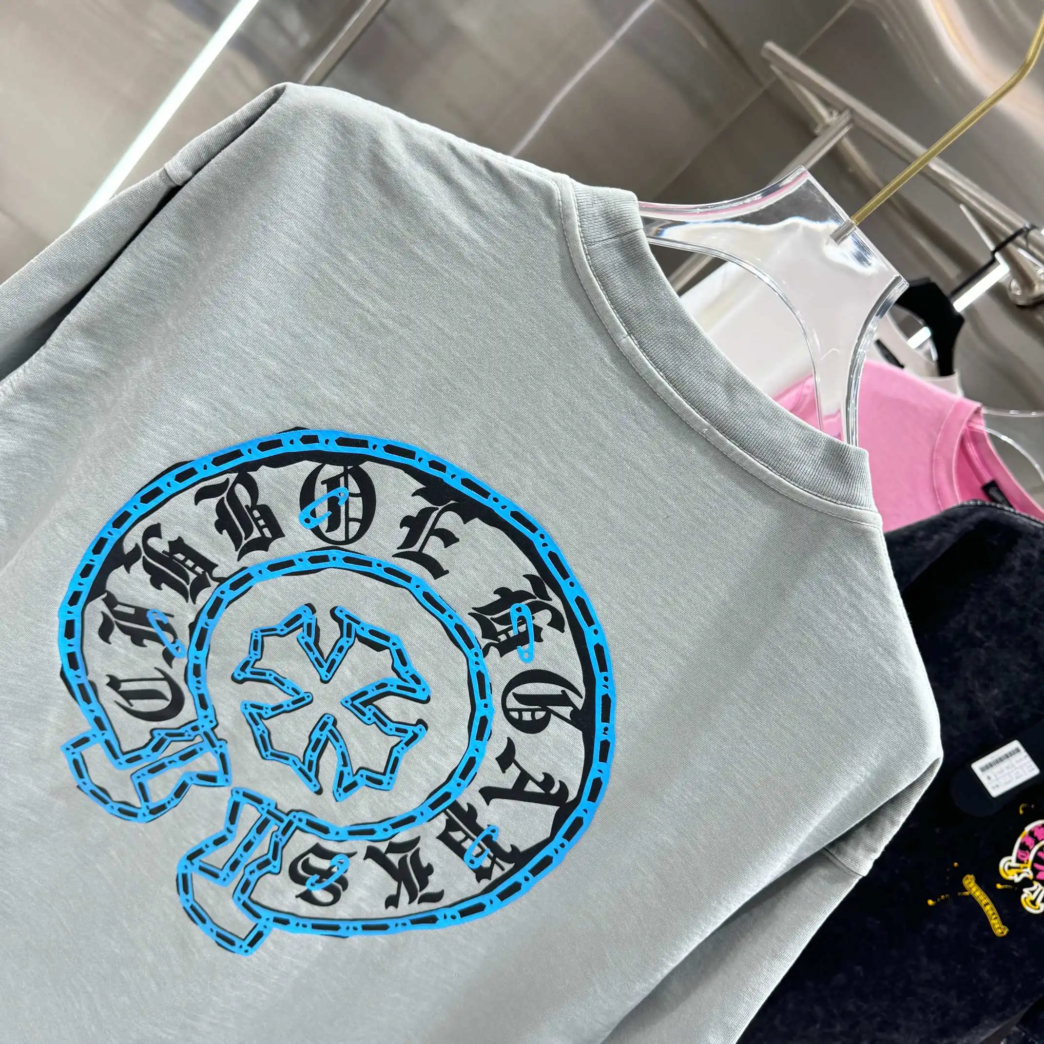 Logo Print Acid-Wash Cotton T-Shirt D18014231 — view 5