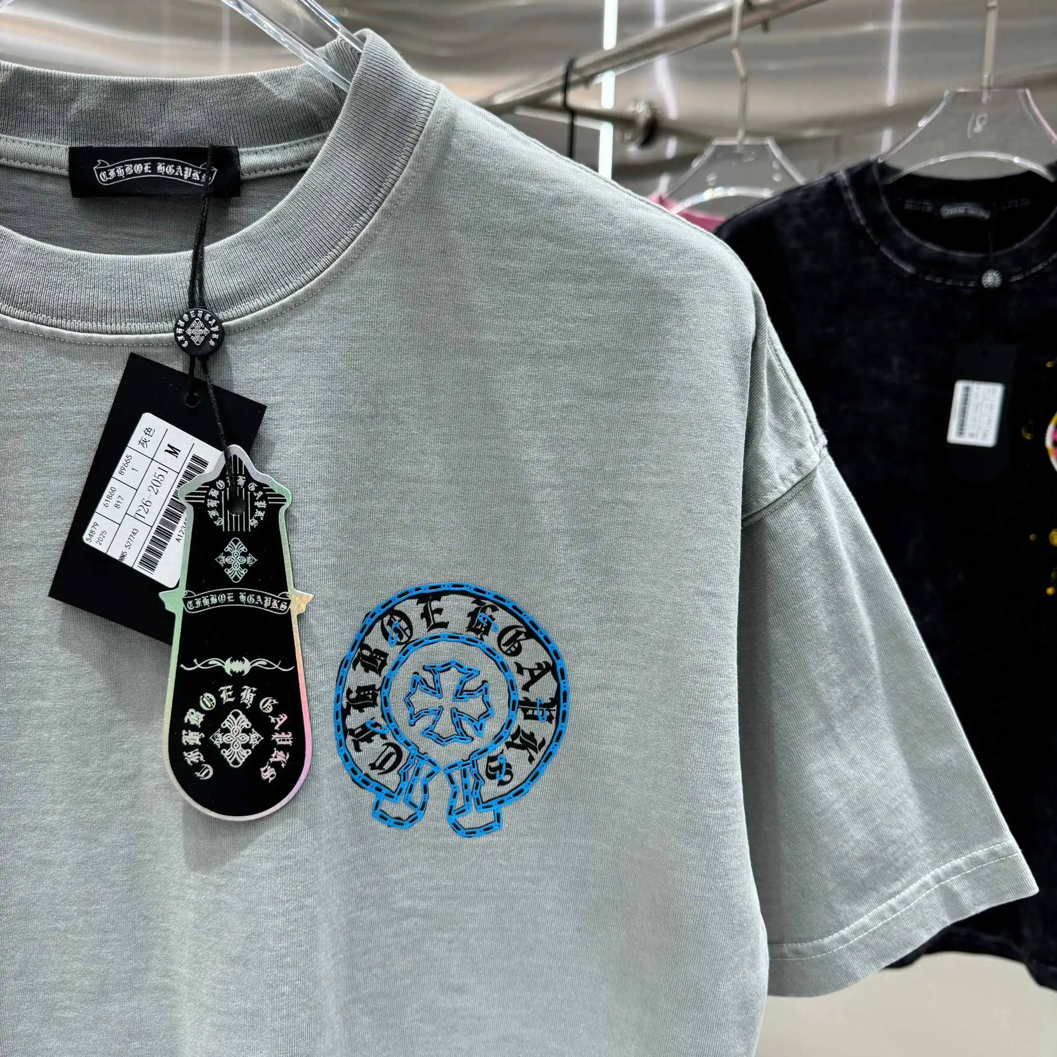 Logo Print Acid-Wash Cotton T-Shirt D18014231 — view 7