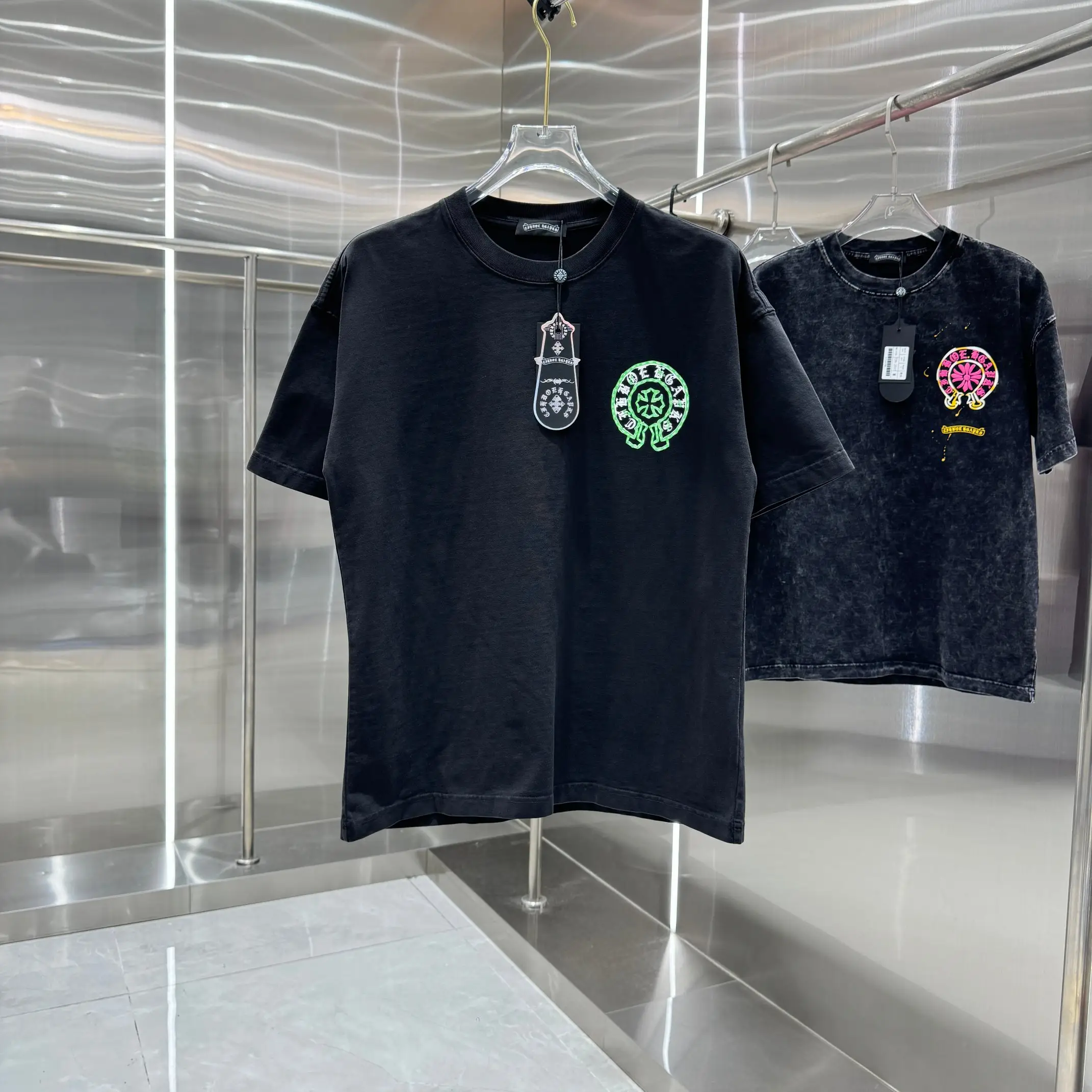 Logo Print Washed Cotton T-Shirt D18014229