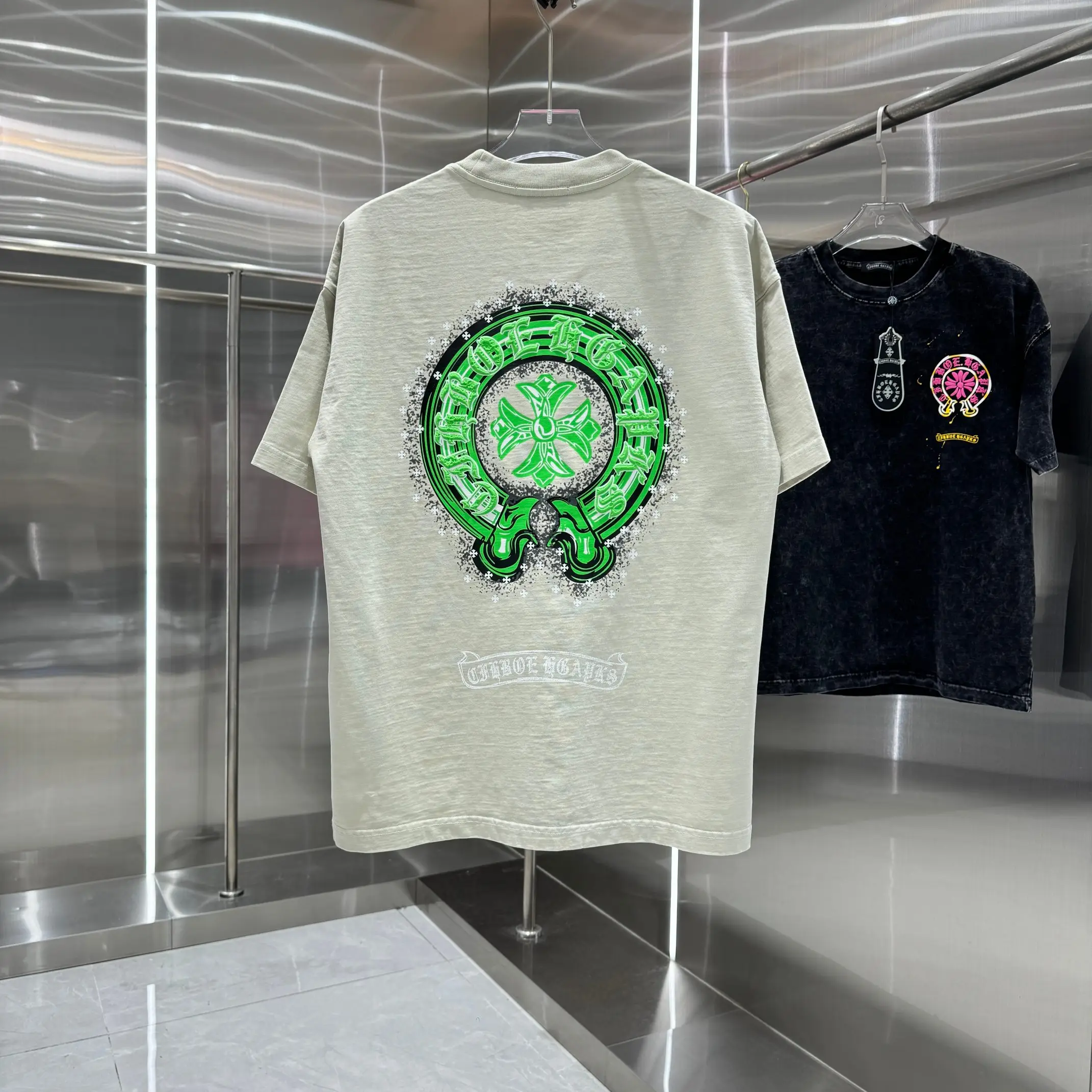 Chrome Hearts Puff Print Acid Wash T-Shirt D18014217 — view 2