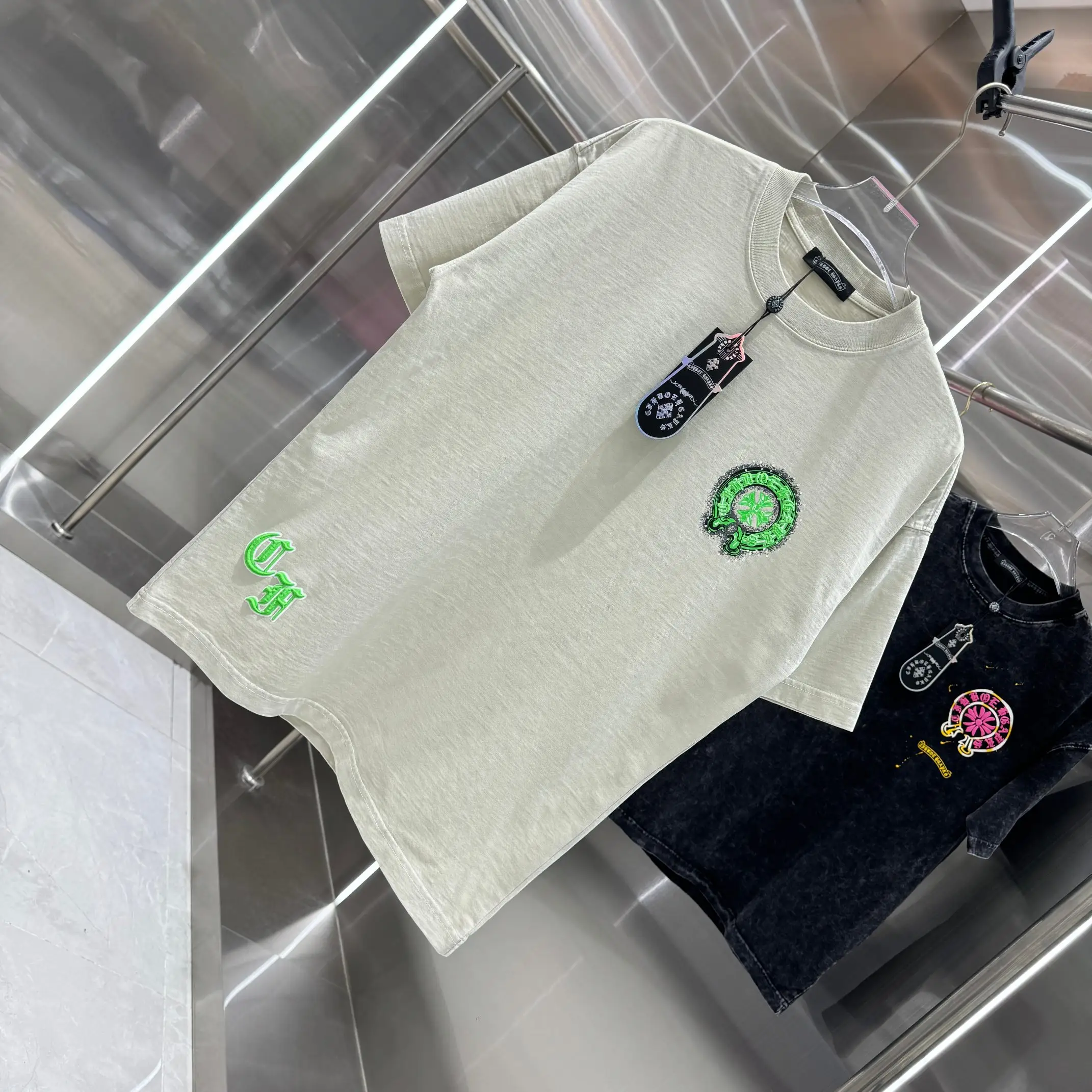Chrome Hearts Puff Print Acid Wash T-Shirt D18014217 — view 3
