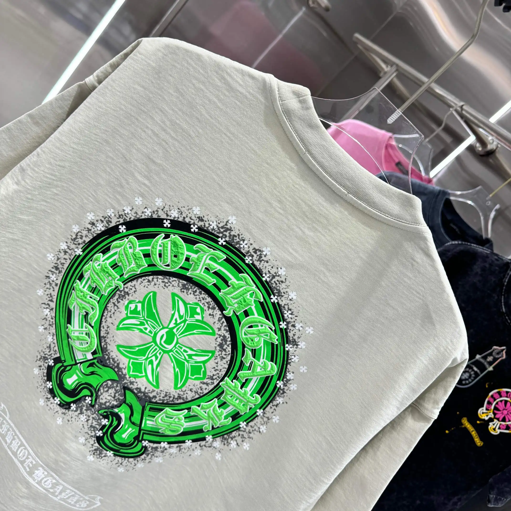 Chrome Hearts Puff Print Acid Wash T-Shirt D18014217 — view 5