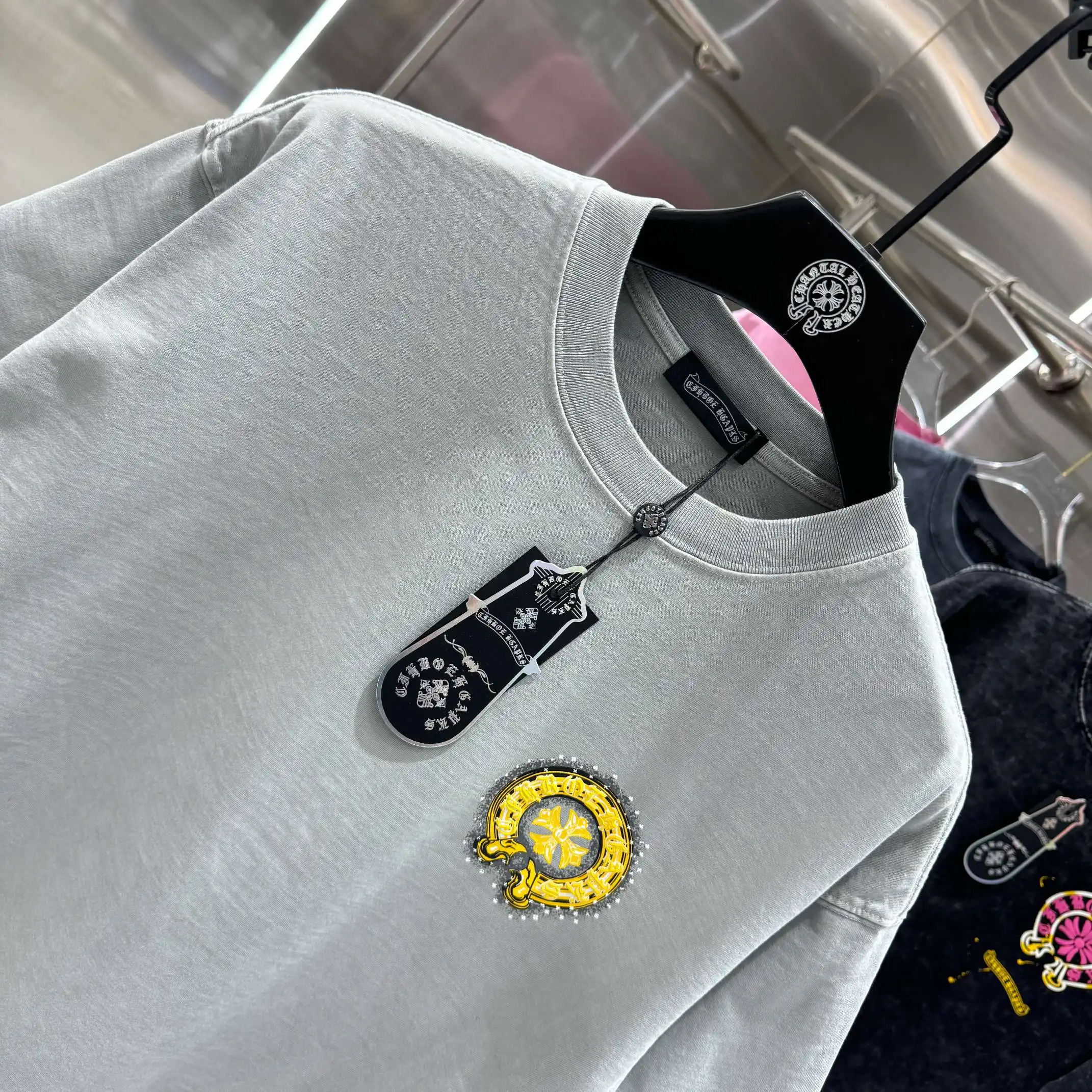 Logo Puff-Print Cotton T-Shirt D18014218 — view 4
