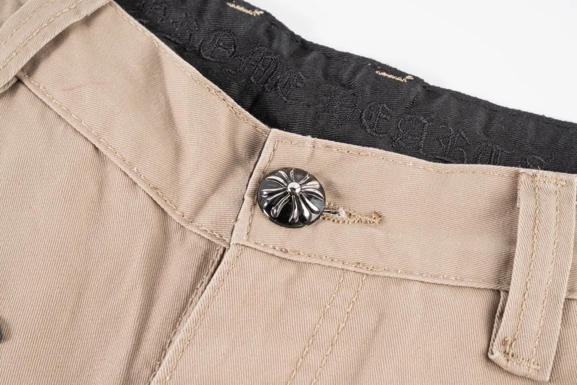 Chrome Hearts Leather Patch Straight-Leg Jeans D18019751 — view 7