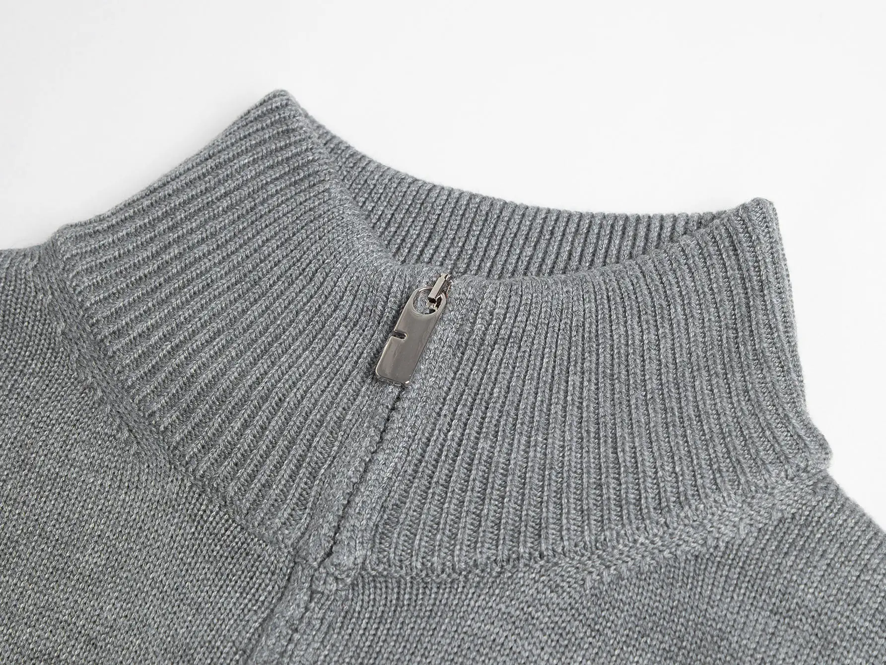 Embroidered Wool-Blend Half-Zip Sweater D18016436 — view 4