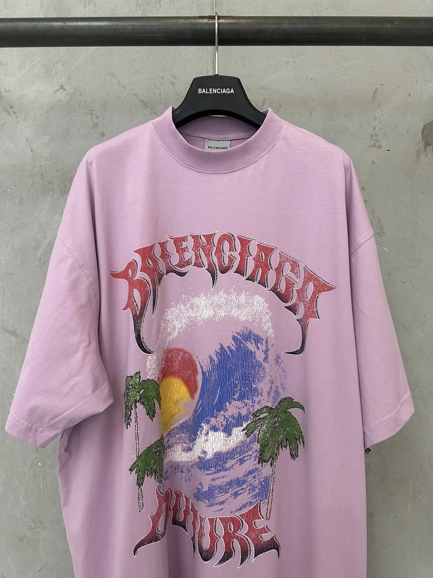 Palm Tree Graphic Oversized T-Shirt D18011748 — view 3