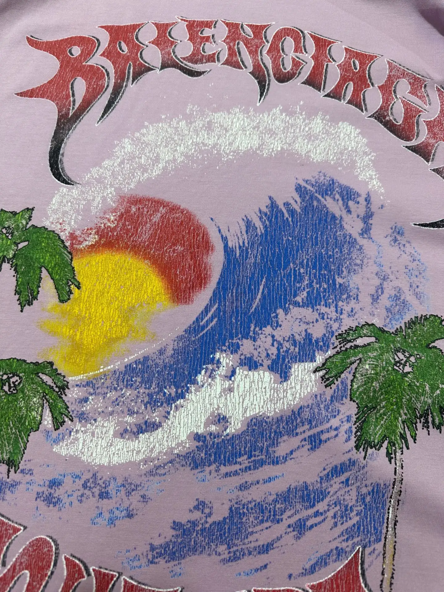 Palm Tree Graphic Oversized T-Shirt D18011748 — view 7