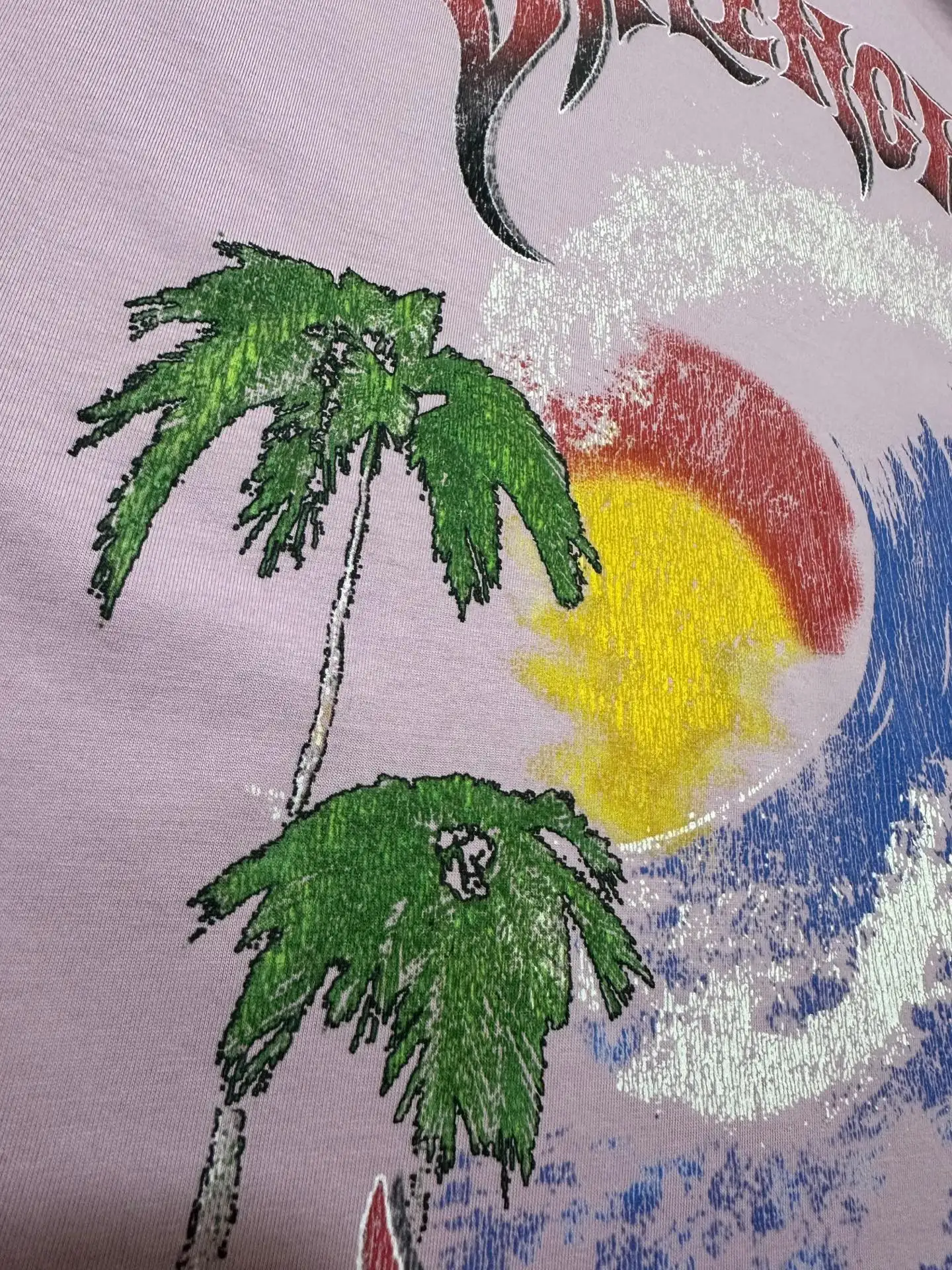 Palm Tree Graphic Oversized T-Shirt D18011748 — view 9