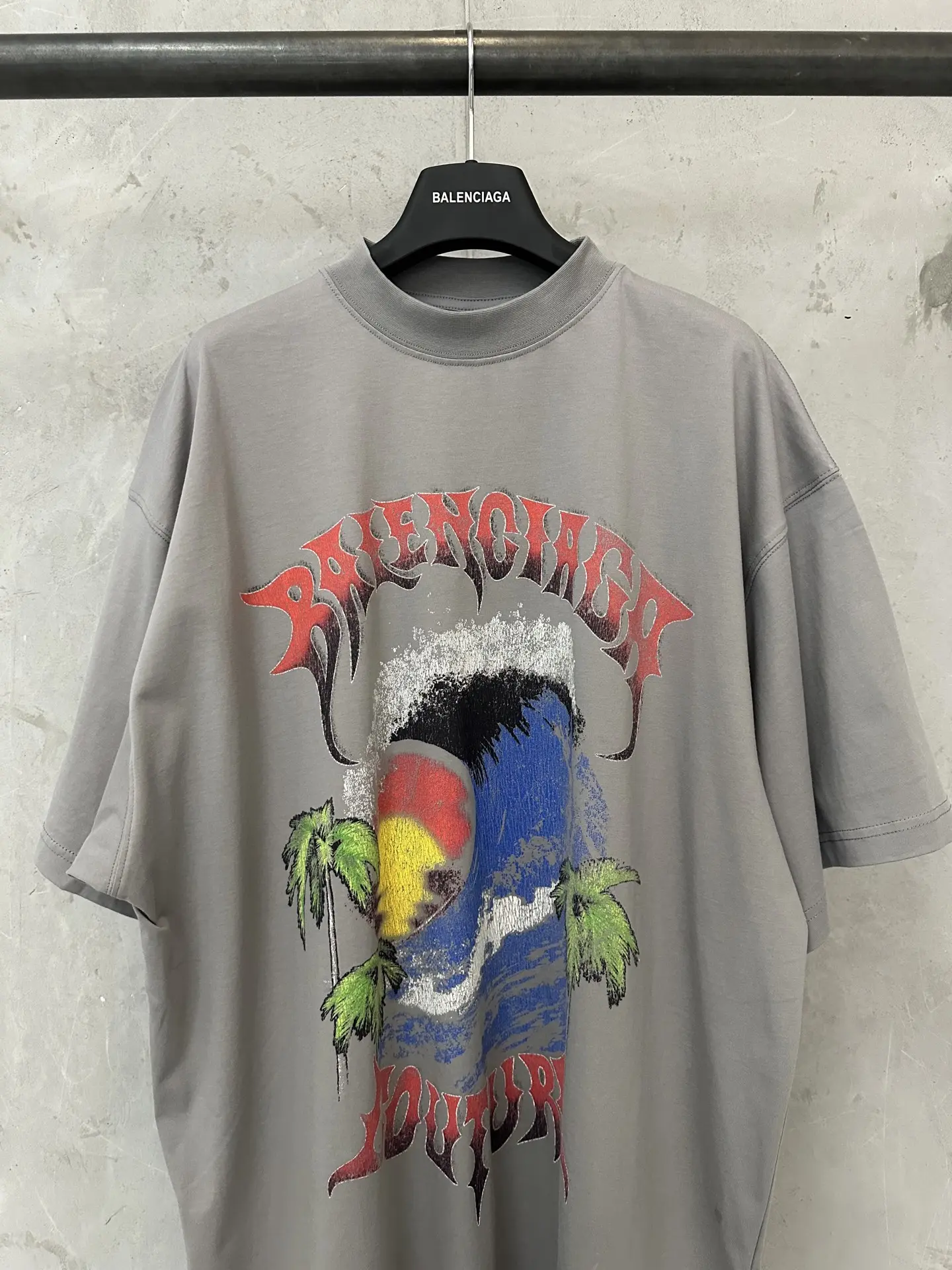 Palm Tree Graphic Oversized T-Shirt D18011747 — view 3