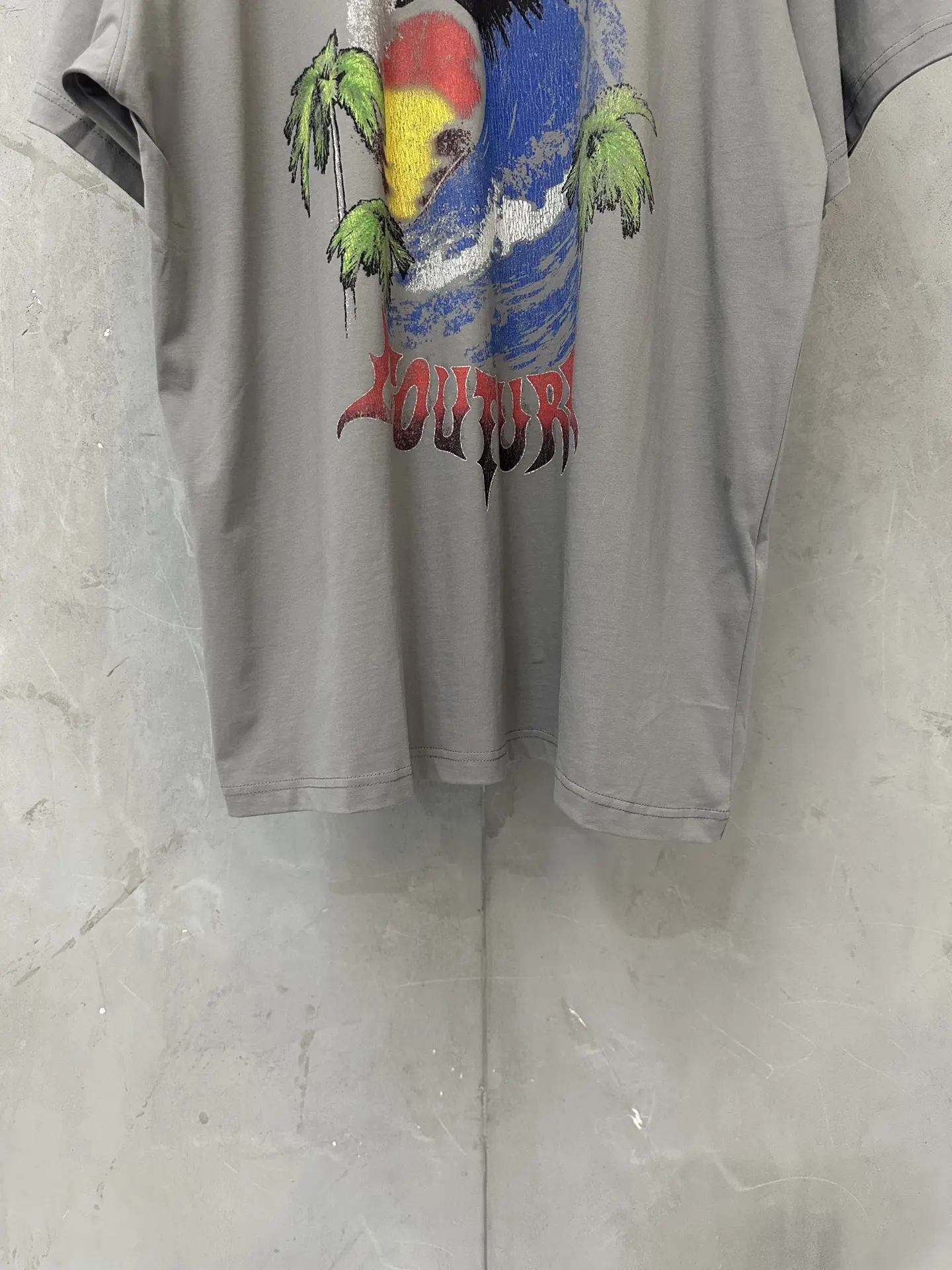 Palm Tree Graphic Oversized T-Shirt D18011747 — view 4