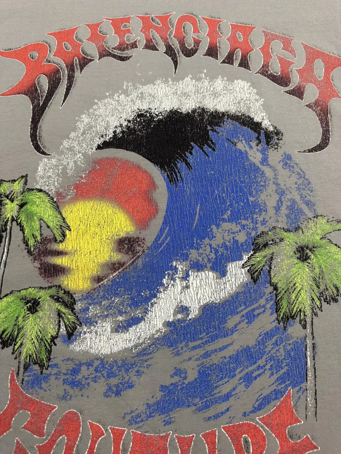 Palm Tree Graphic Oversized T-Shirt D18011747 — view 7