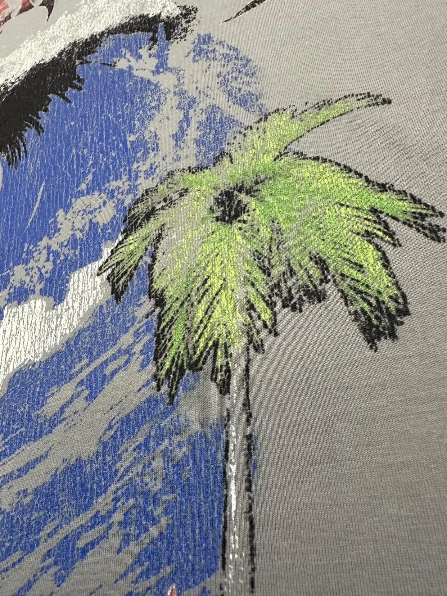 Palm Tree Graphic Oversized T-Shirt D18011747 — view 10