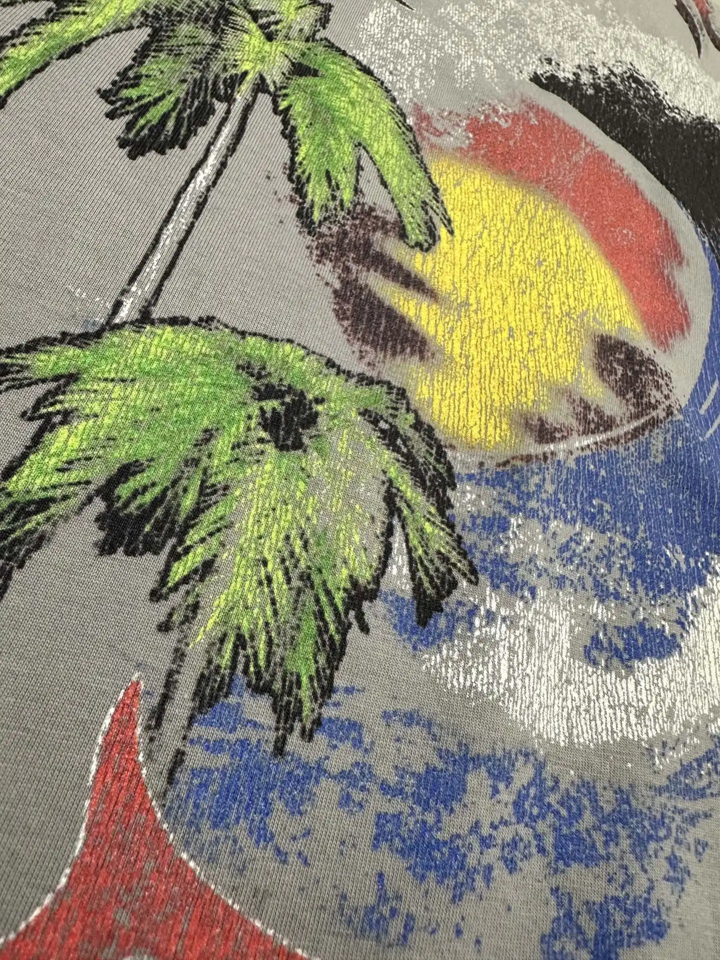 Palm Tree Graphic Oversized T-Shirt D18011747 — view 11