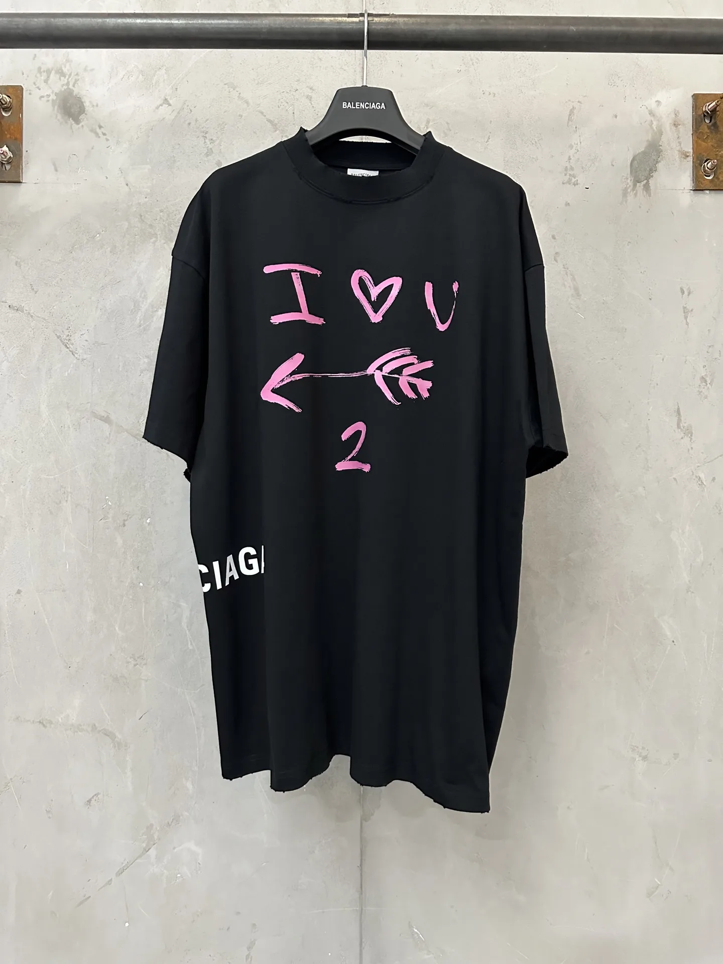I Love U Graphic Cotton T-Shirt D18018958
