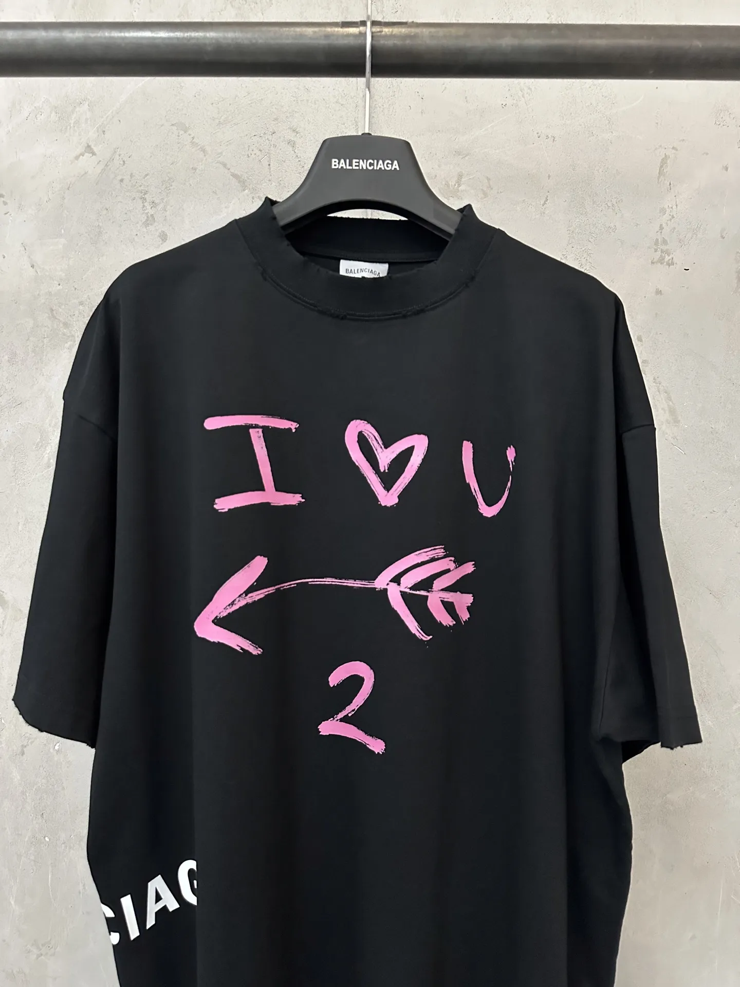 I Love U Graphic Cotton T-Shirt D18018958 — view 3