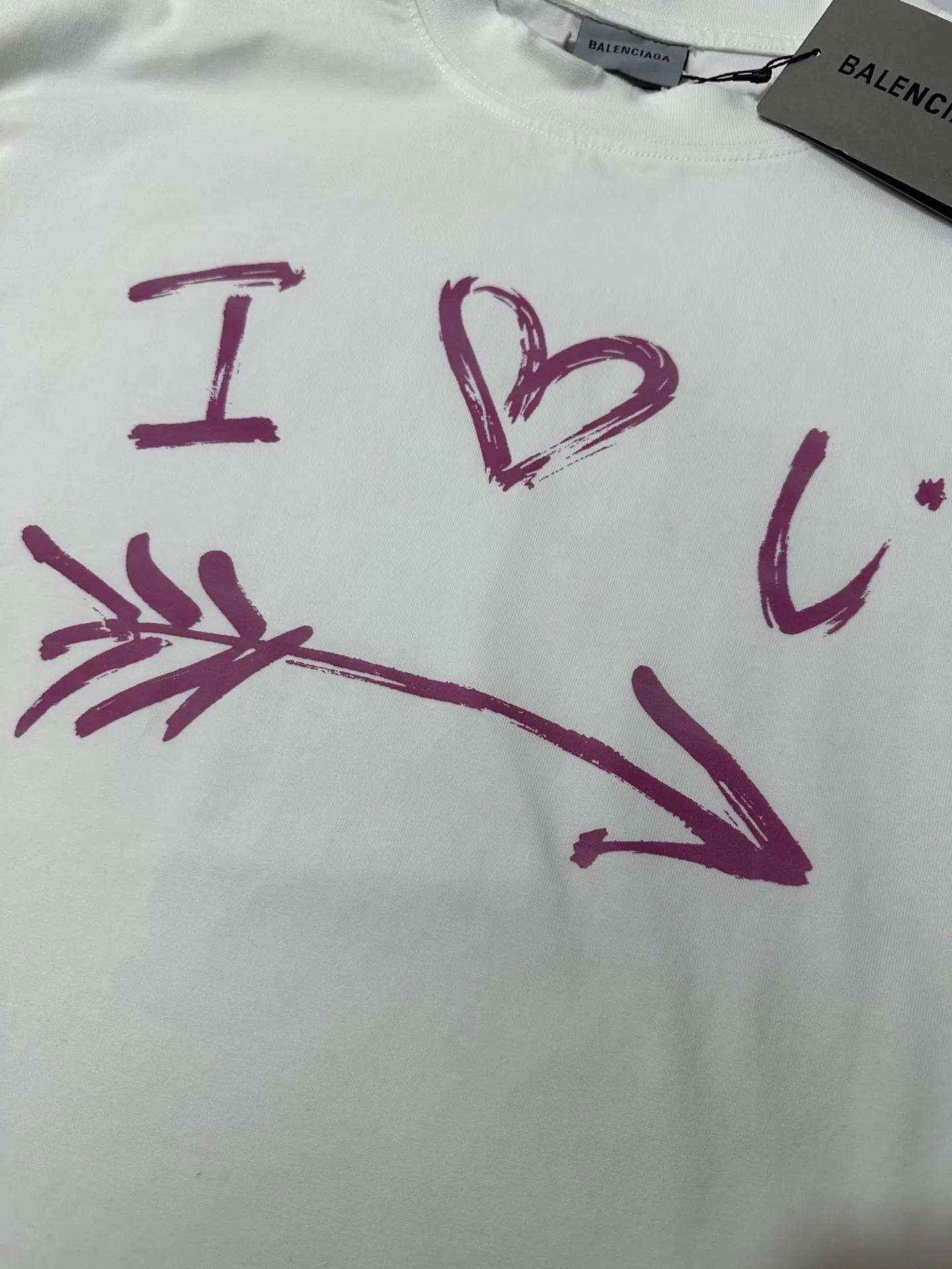 I Love U Graphic Cotton T-Shirt D18018961 — view 7