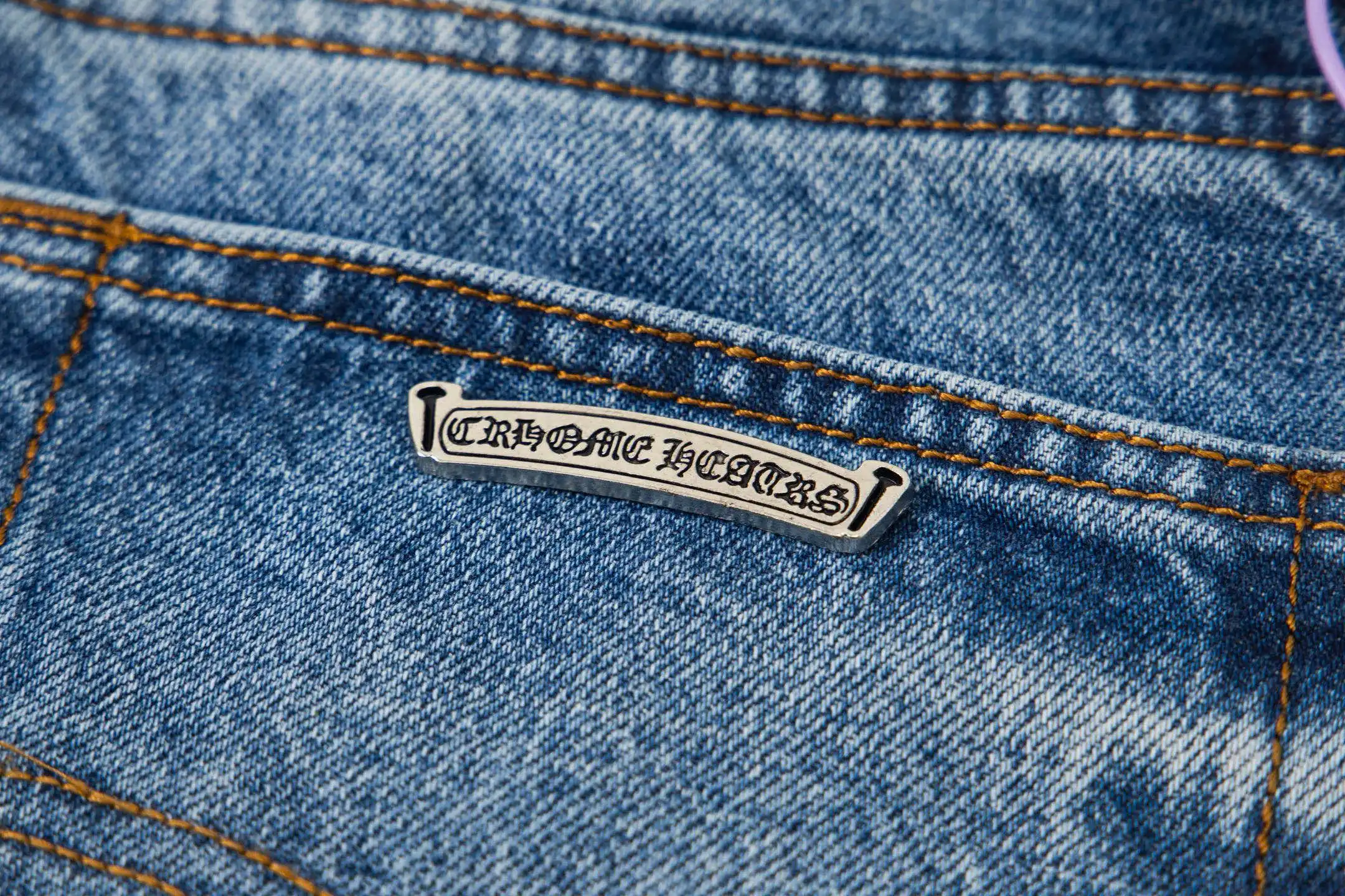 Cross Patch Straight-Leg Denim Jeans D18019760 — view 12