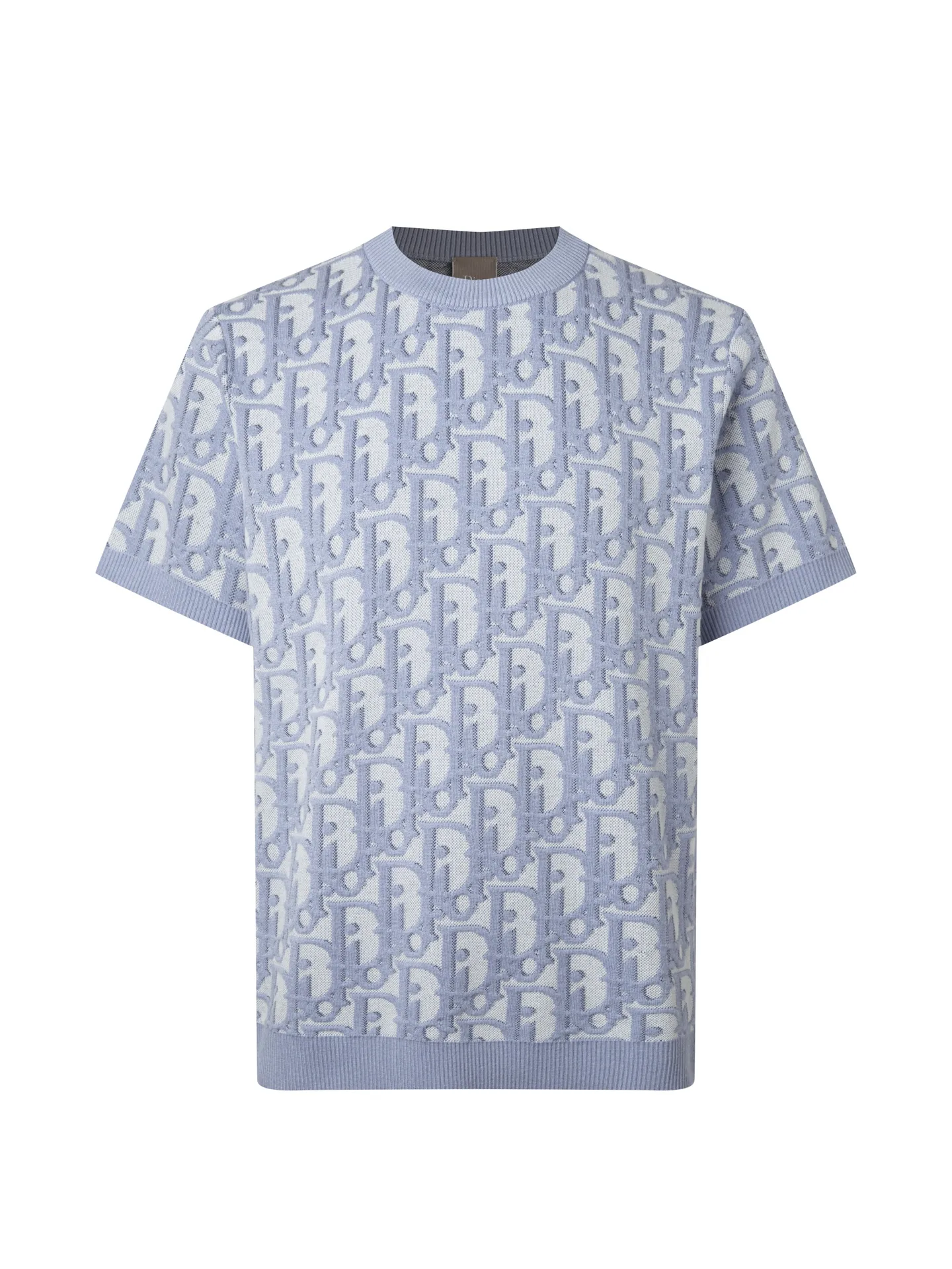 Oblique Jacquard Wool-Blend Knit T-Shirt D18016197