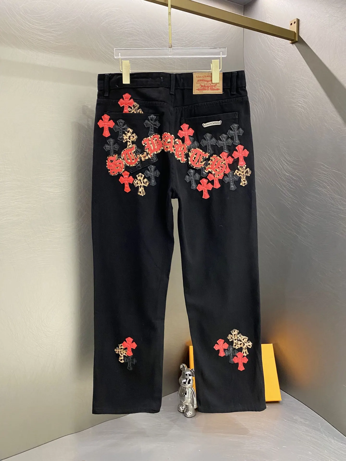 Chrome Hearts Cross Patch Straight-Leg Jeans D18519612 — view 2
