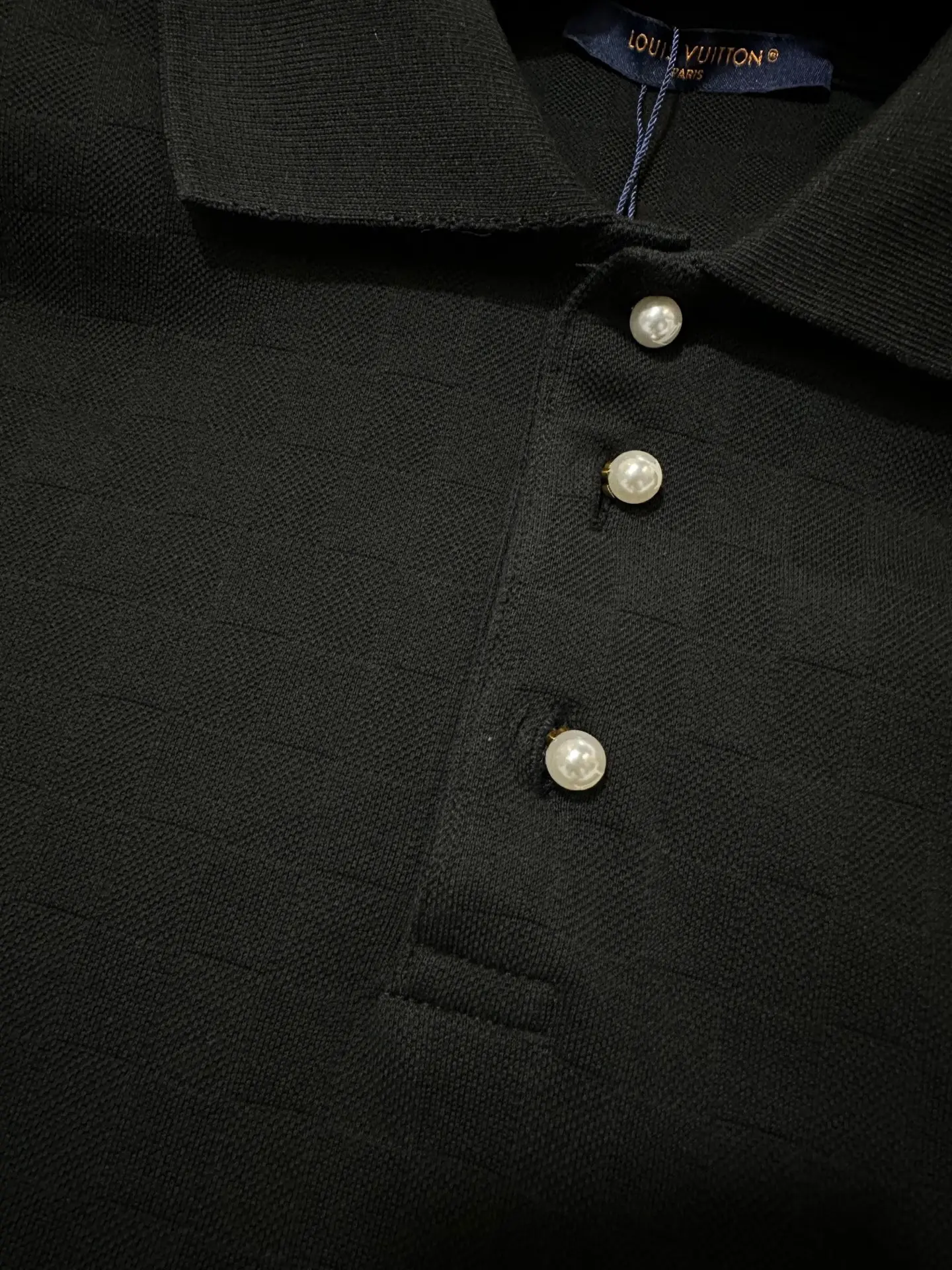 Pearl-Button Embroidered Cotton Polo Shirt D18511768 — view 6