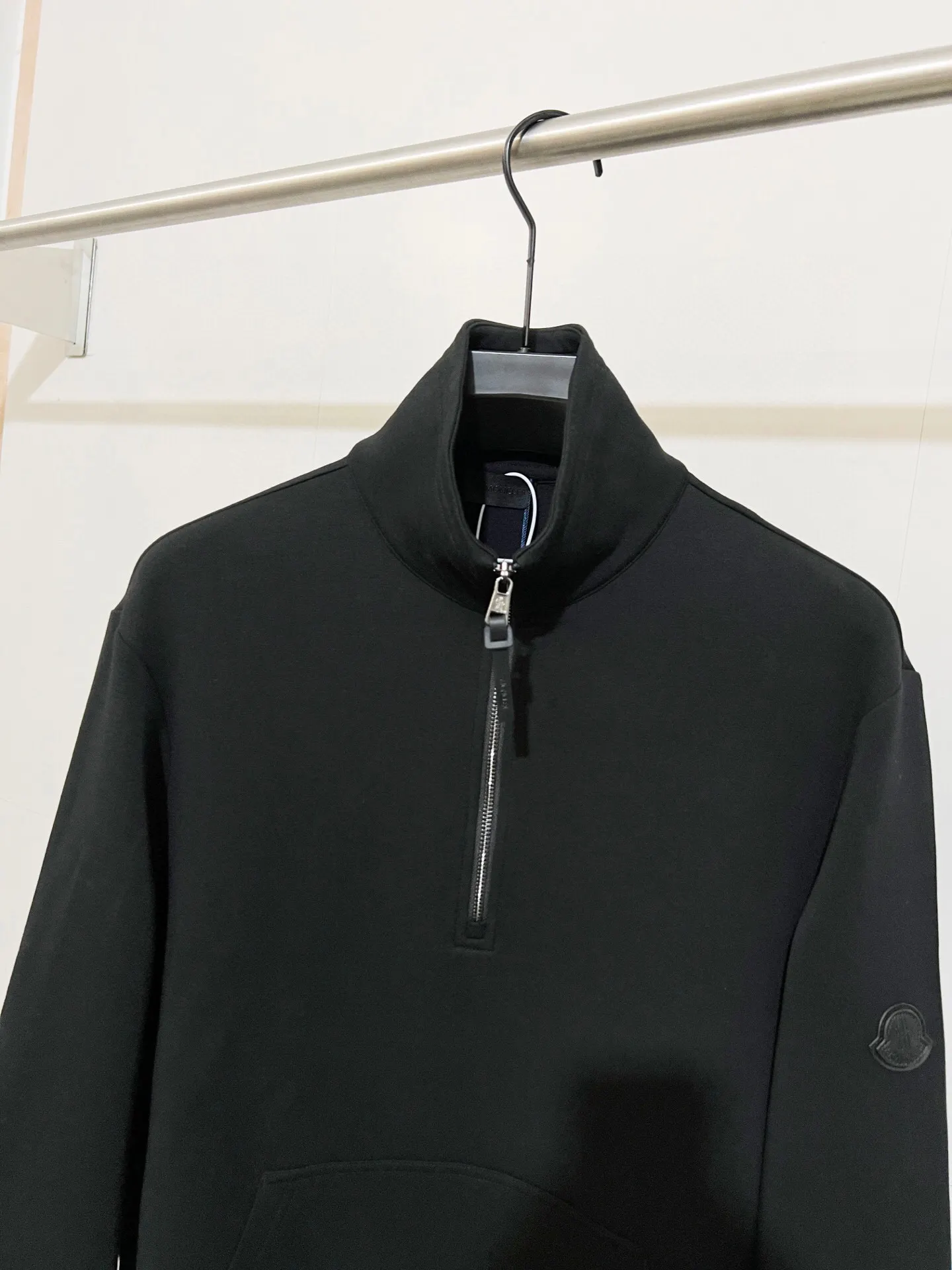 Logo-Patch Half-Zip Cotton-Blend Sweatshirt D18516500 — view 3