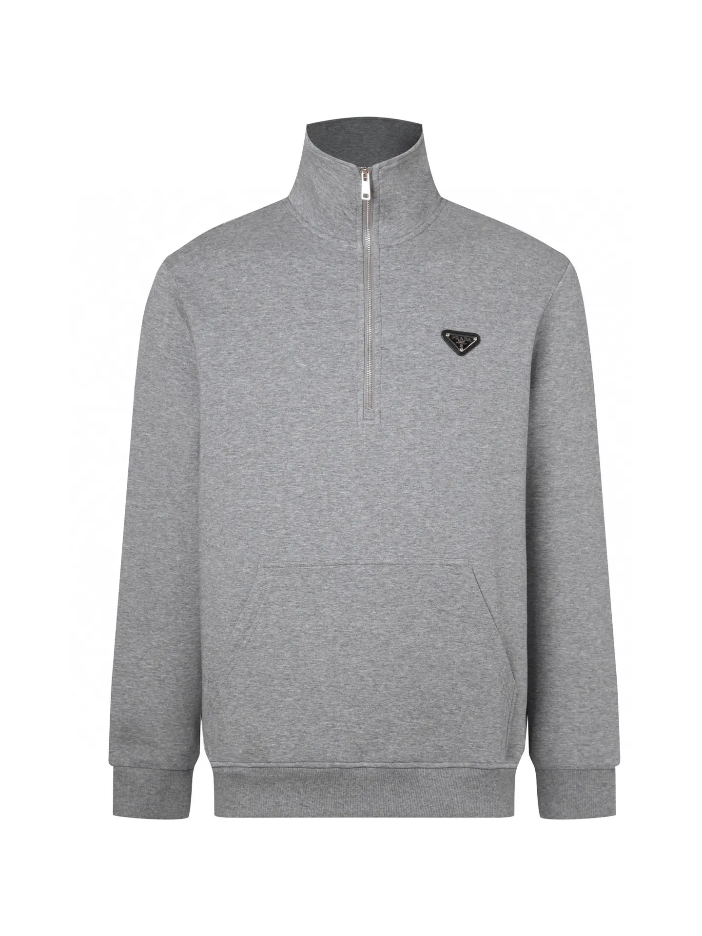 Logo-Badge Half-Zip Cotton-Blend Sweatshirt D18516462