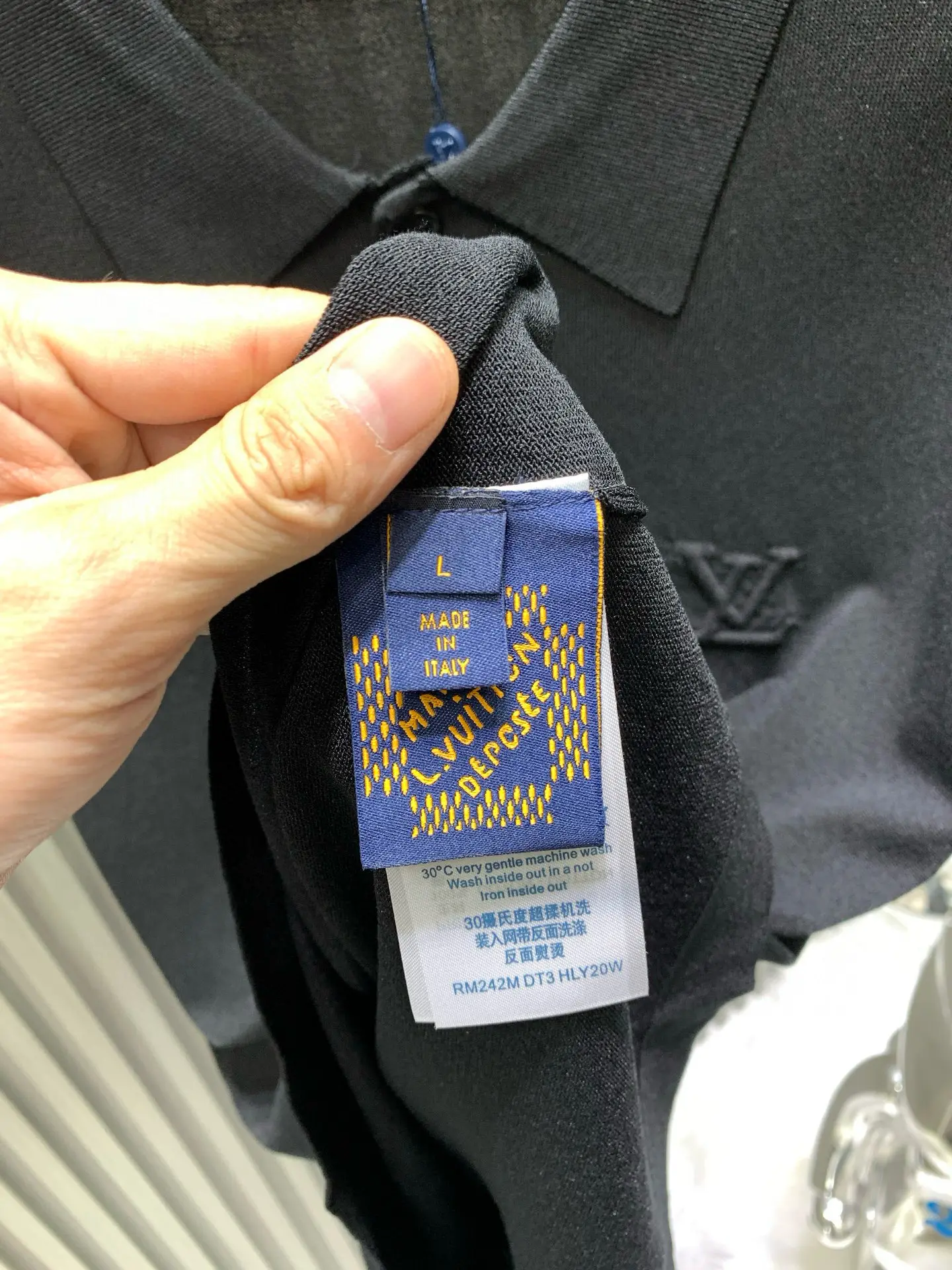 Embroidered Logo Knit Polo Shirt D18514522 — view 9