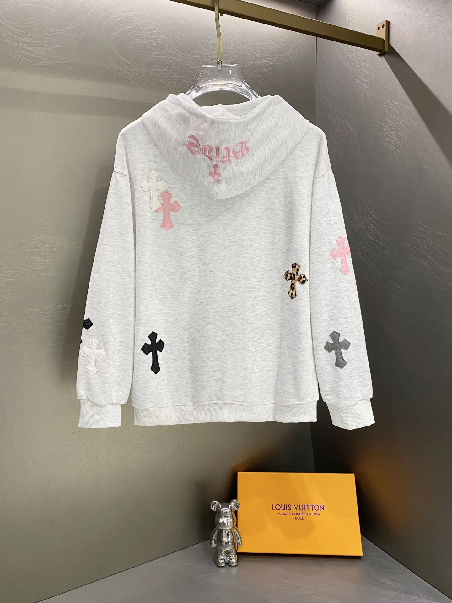 Chrome Hearts Embroidered Cross Zip-Up Hoodie D19019616 — view 6