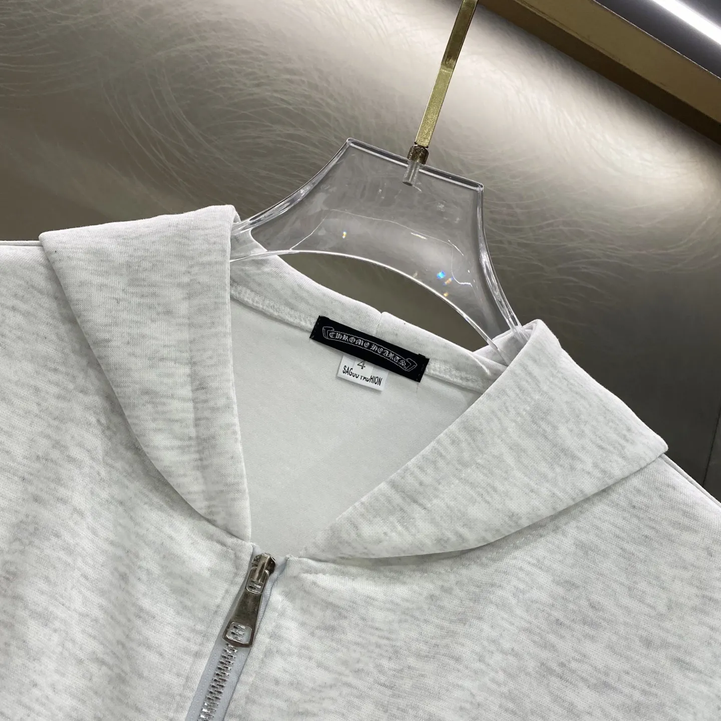 Chrome Hearts Embroidered Cross Zip-Up Hoodie D19019616 — view 8
