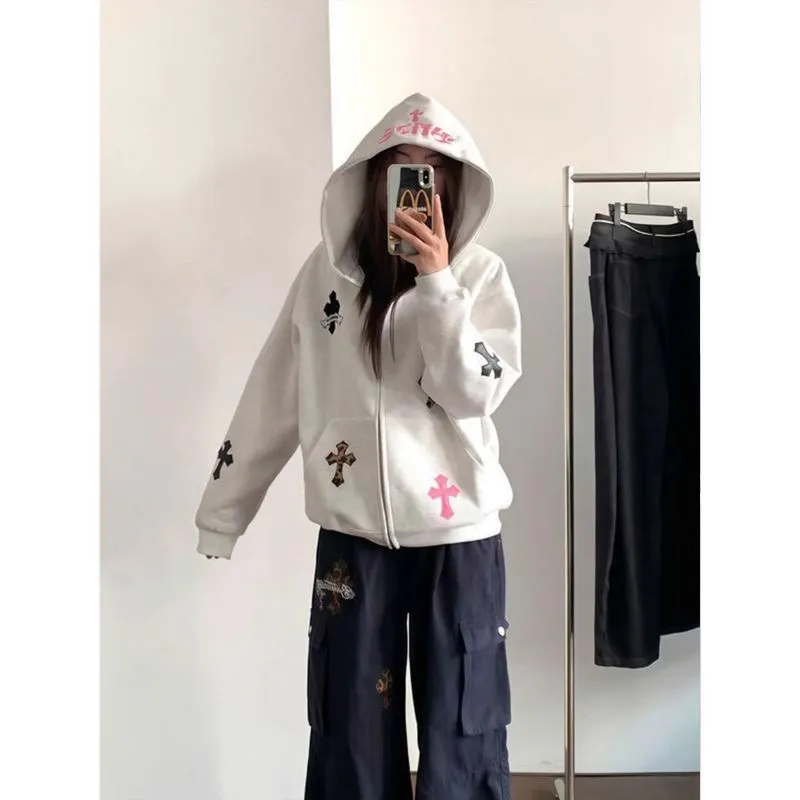 Chrome Hearts Embroidered Cross Zip-Up Hoodie D19019616 — view 18