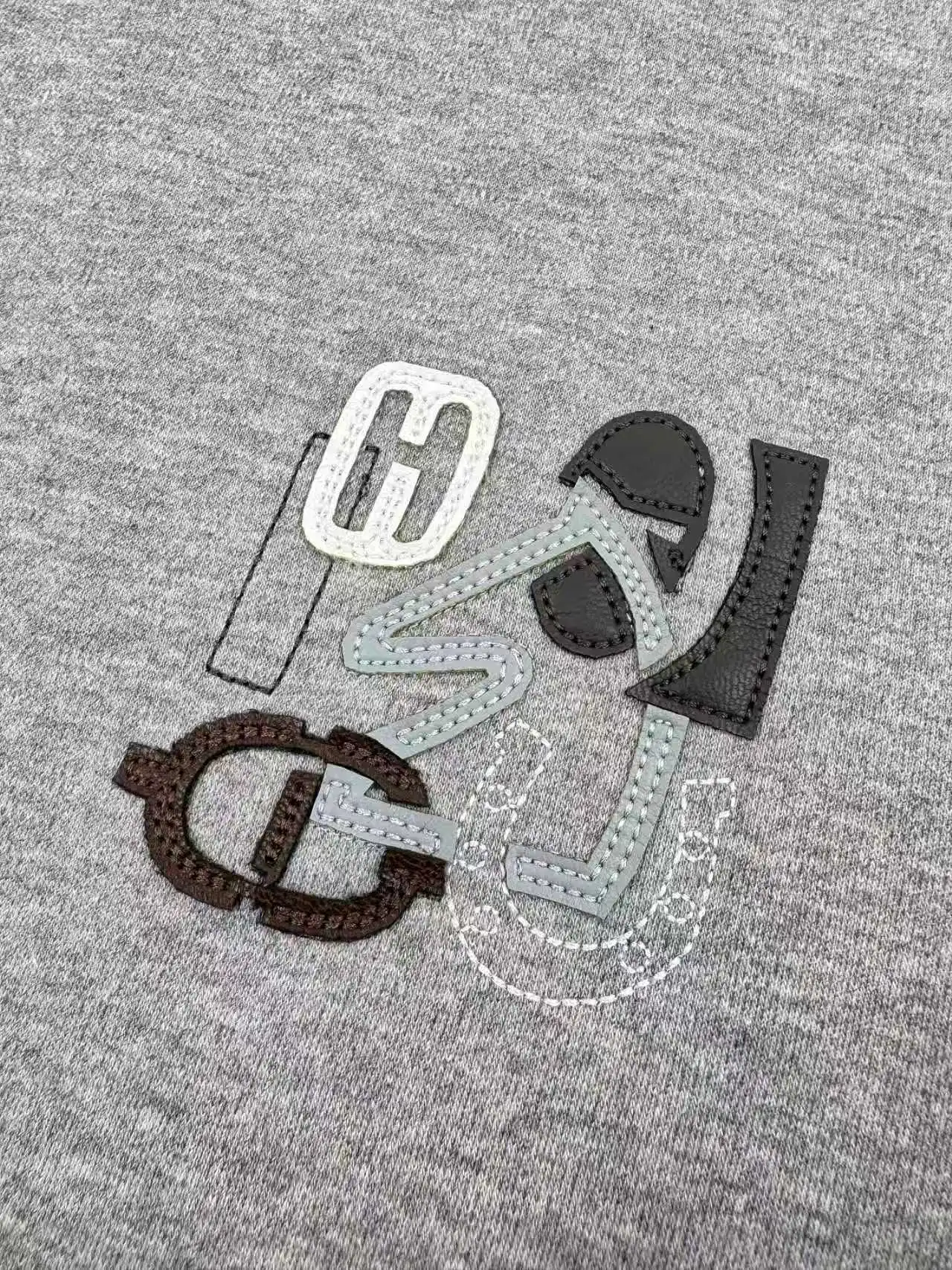 Leather Patch Cotton Jersey T-Shirt D19014247 — view 4