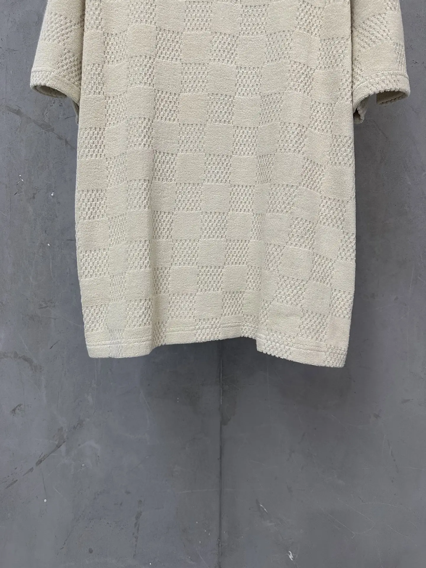 Damier Cotton-Terry Jacquard T-Shirt D19011751 — view 4