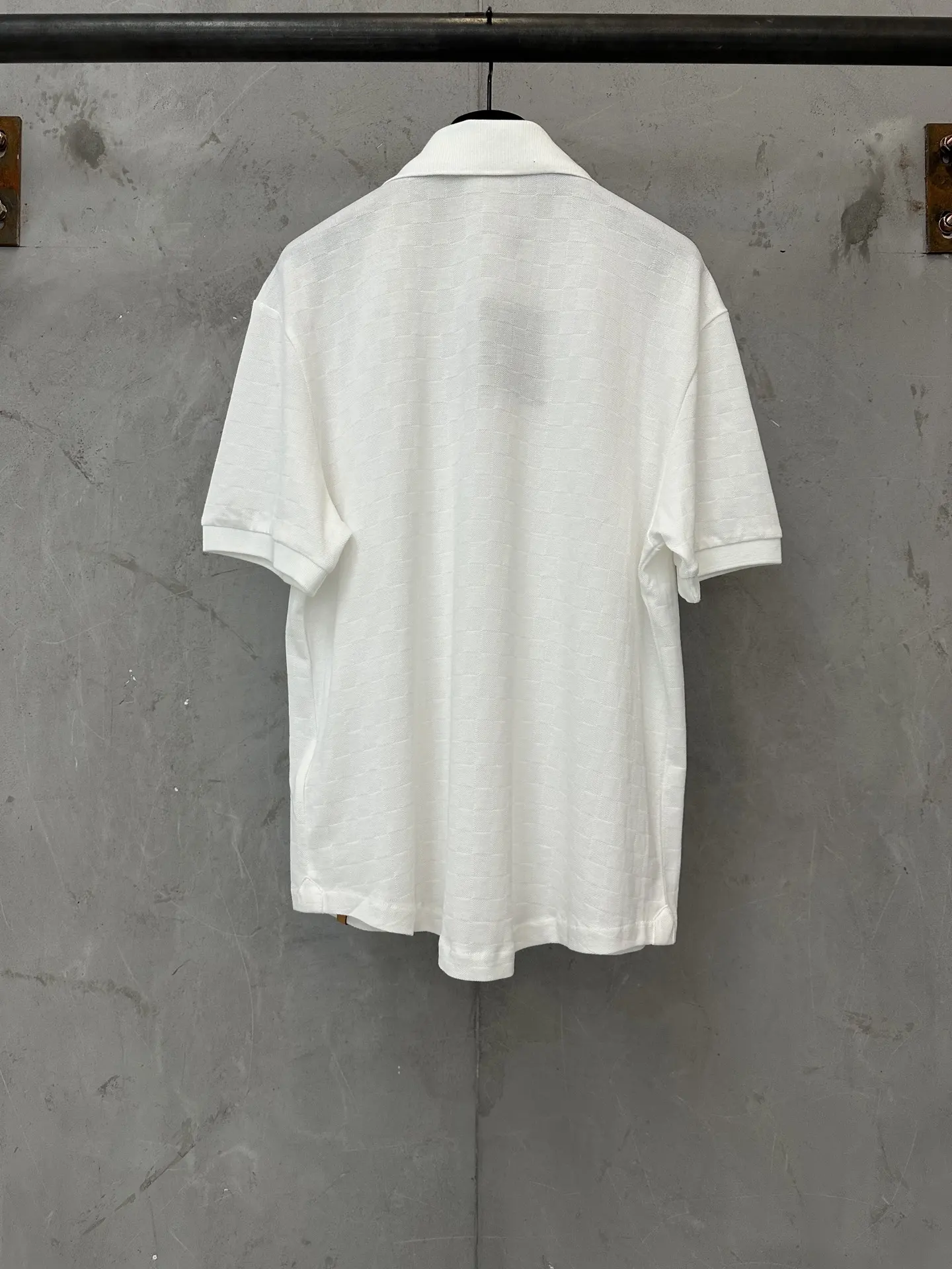 Damier Jacquard Cotton-Blend Polo Shirt D19011766 — view 2