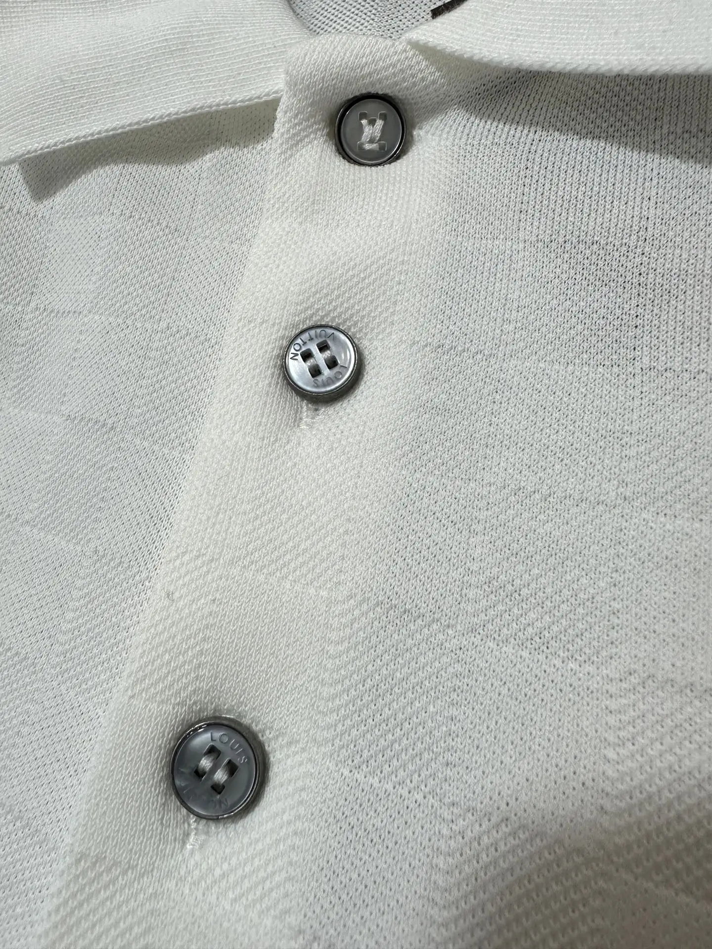 Damier Jacquard Cotton-Blend Polo Shirt D19011766 — view 7