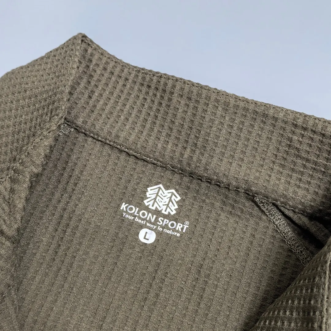 Waffle-Knit Half-Zip Long-Sleeve Top D19020279 — view 5