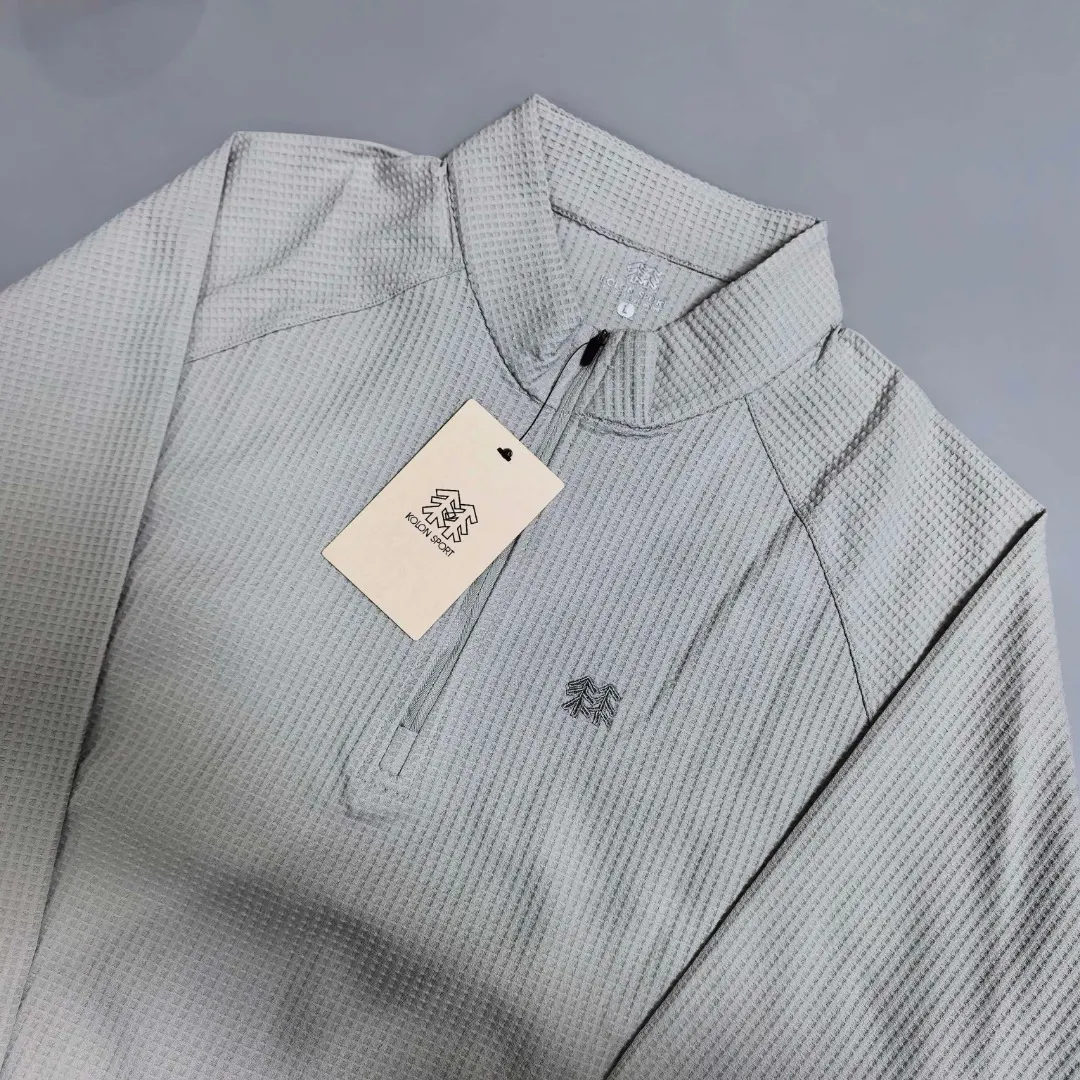 KOLON SPORT Waffle Knit Half-Zip Top D19020277 — view 3
