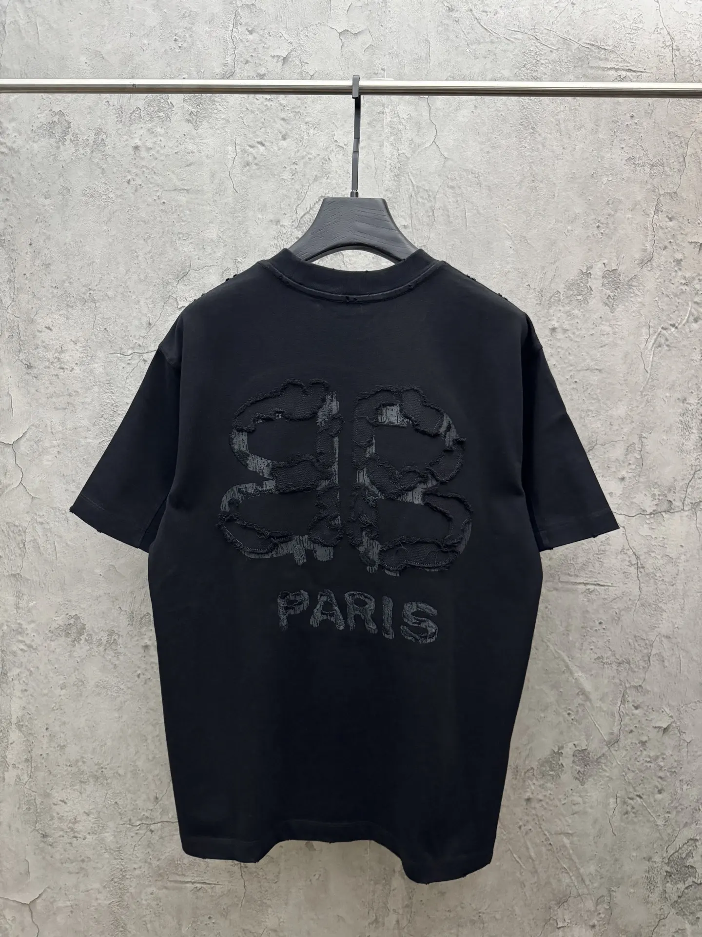 Embroidered Logo Fringe Cotton T-Shirt D19014275 — view 2