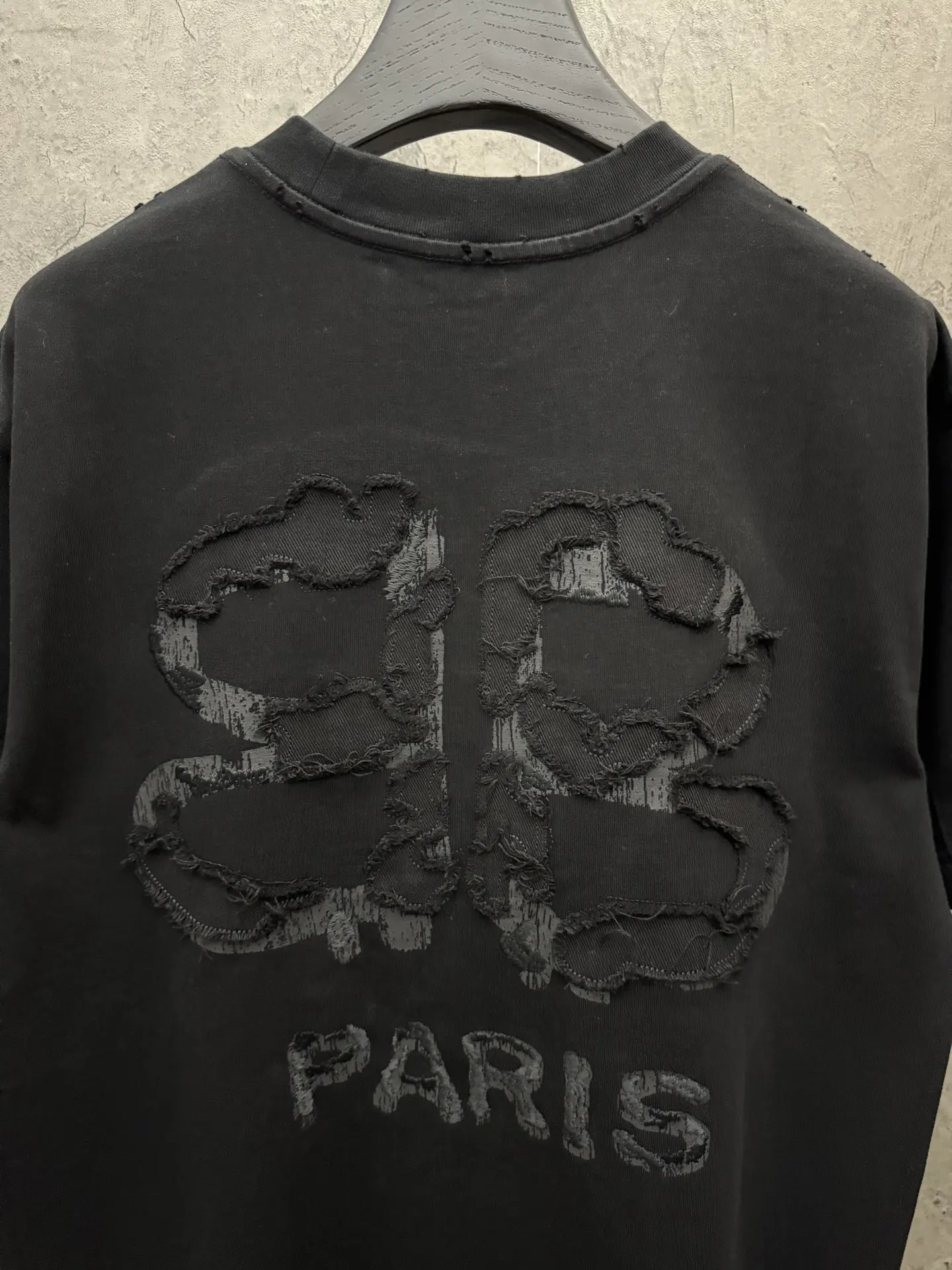 Embroidered Logo Fringe Cotton T-Shirt D19014275 — view 7