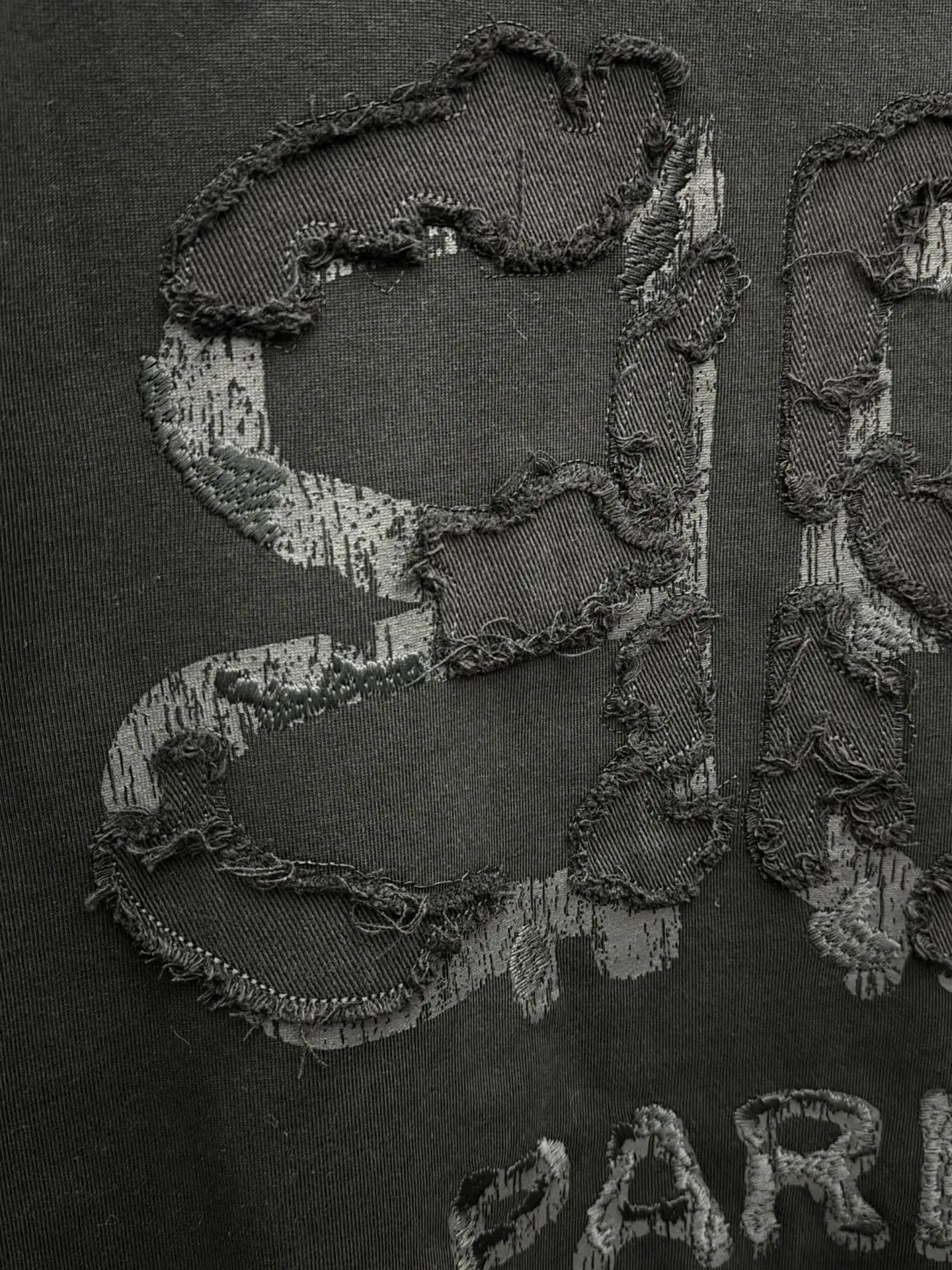 Embroidered Logo Fringe Cotton T-Shirt D19014275 — view 8