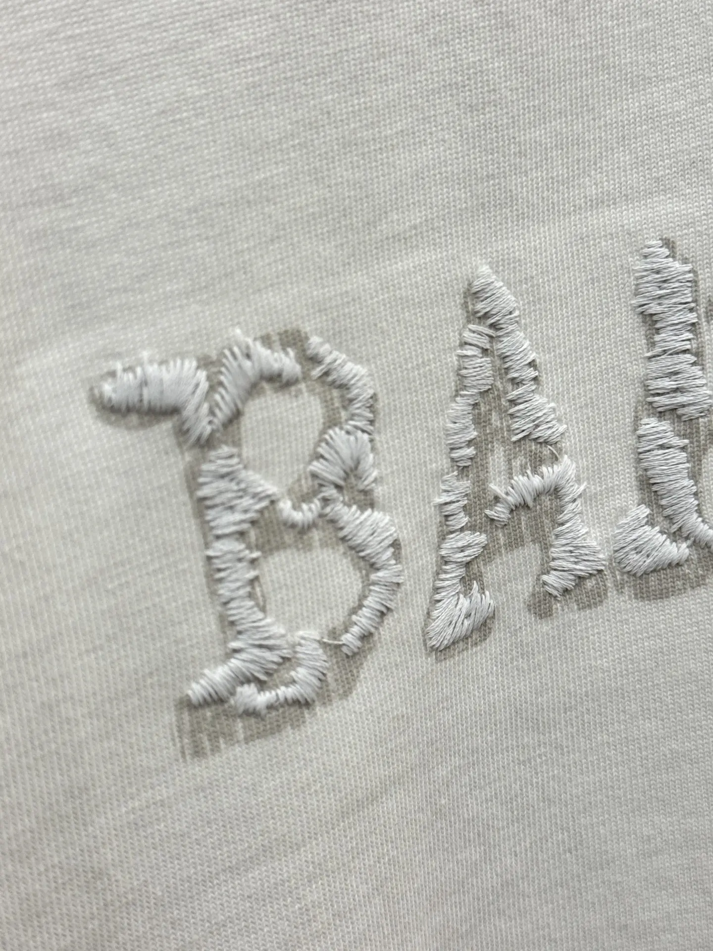 Embroidered Logo Fringe Cotton T-Shirt D19014276 — view 6