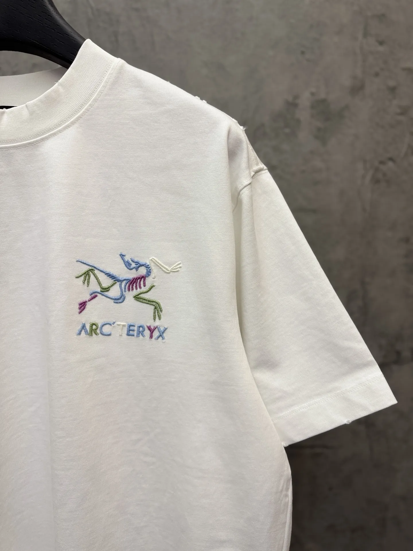 Embroidered UV-Reactive Cotton T-Shirt D19014278 — view 5