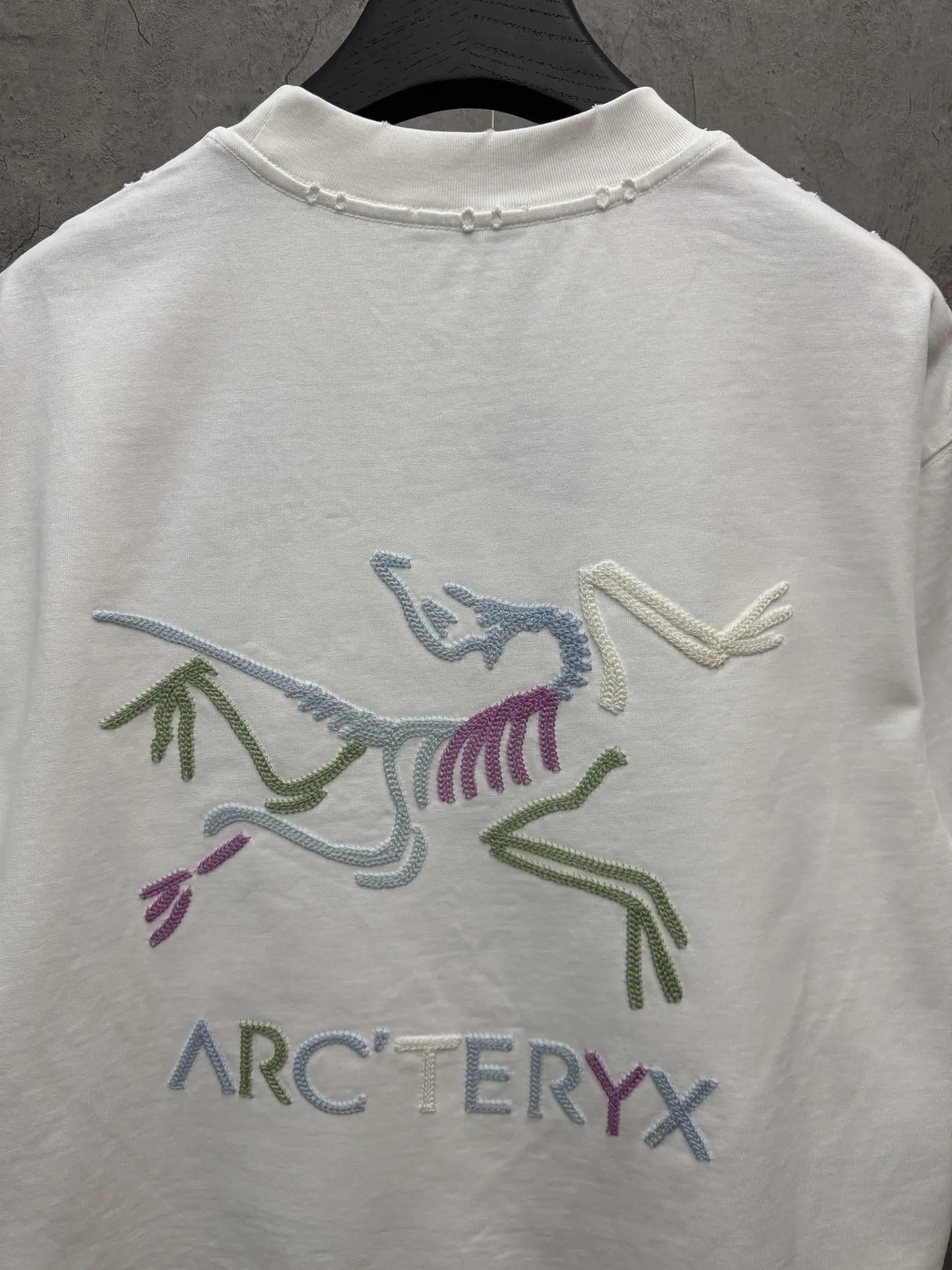 Embroidered UV-Reactive Cotton T-Shirt D19014278 — view 7