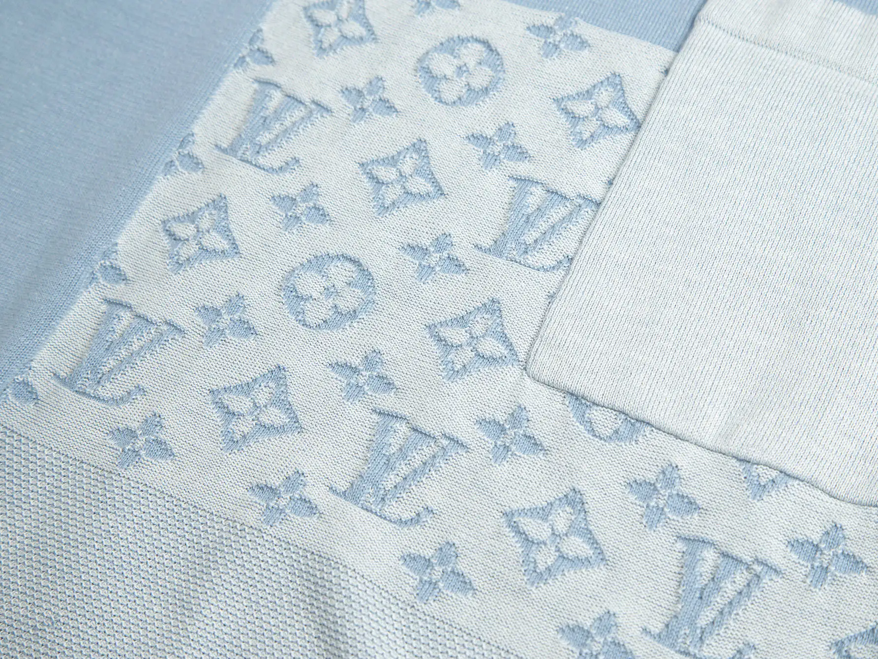 Monogram Patchwork Wool-Blend Knit T-Shirt D19011467 — view 3