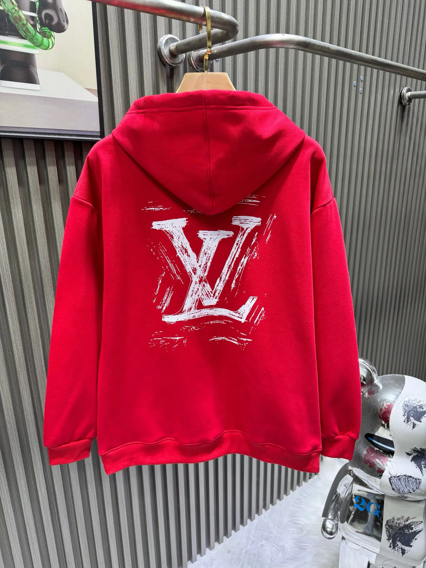 Logo Print Cotton-Blend Fleece Hoodie D19014541 — view 2